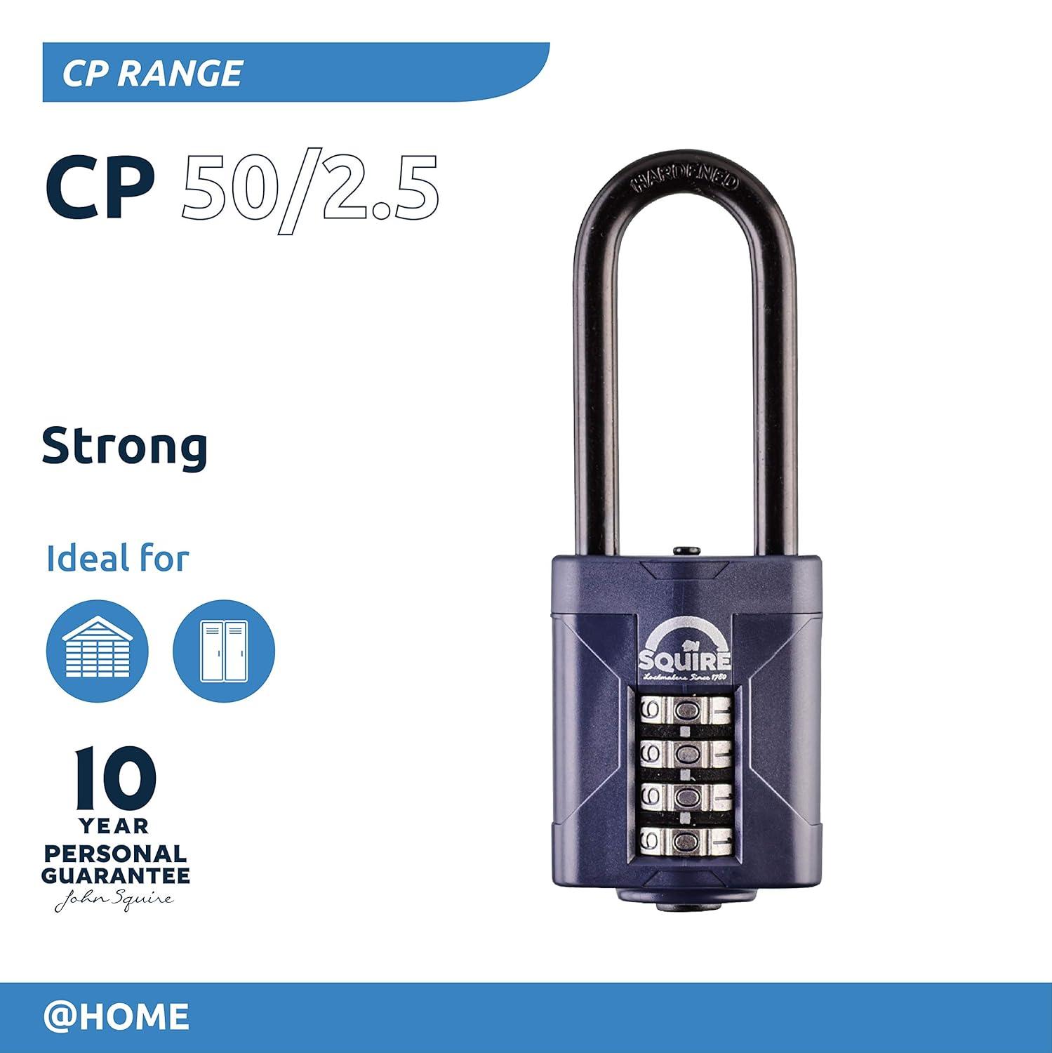 Weathershield™ Long Shackle Combination Padlock | 5-Wheel | CP60/2.5
