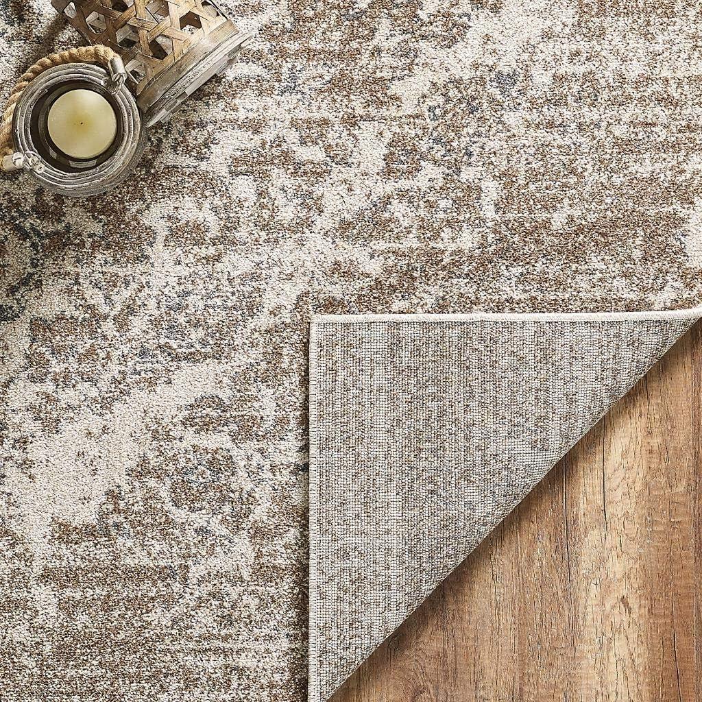 Luxe Weavers Victoria Collection Beige 5x7 Floral Area Rug