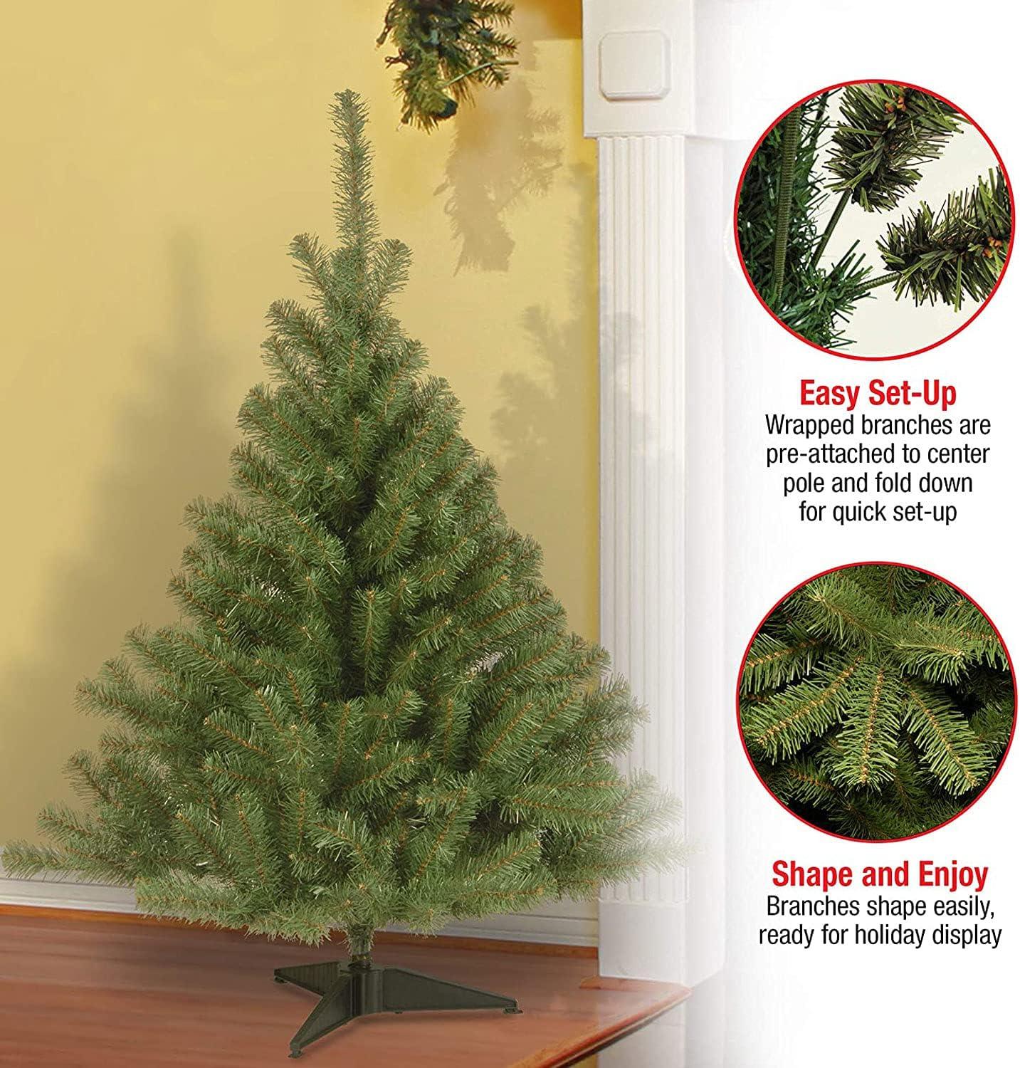 Kincaid Spruce 4-Foot Green Artificial Christmas Tree with Stand