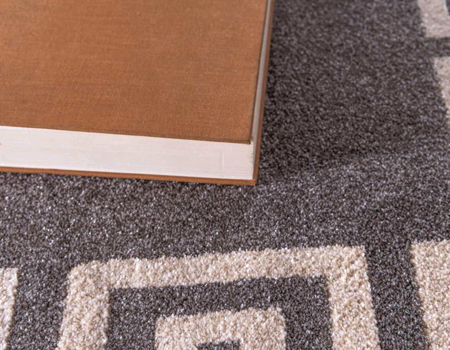 Unique Loom Athens Collection Area Rug - Modern (7' 1" x 10' Rectangle Gray/Beige)