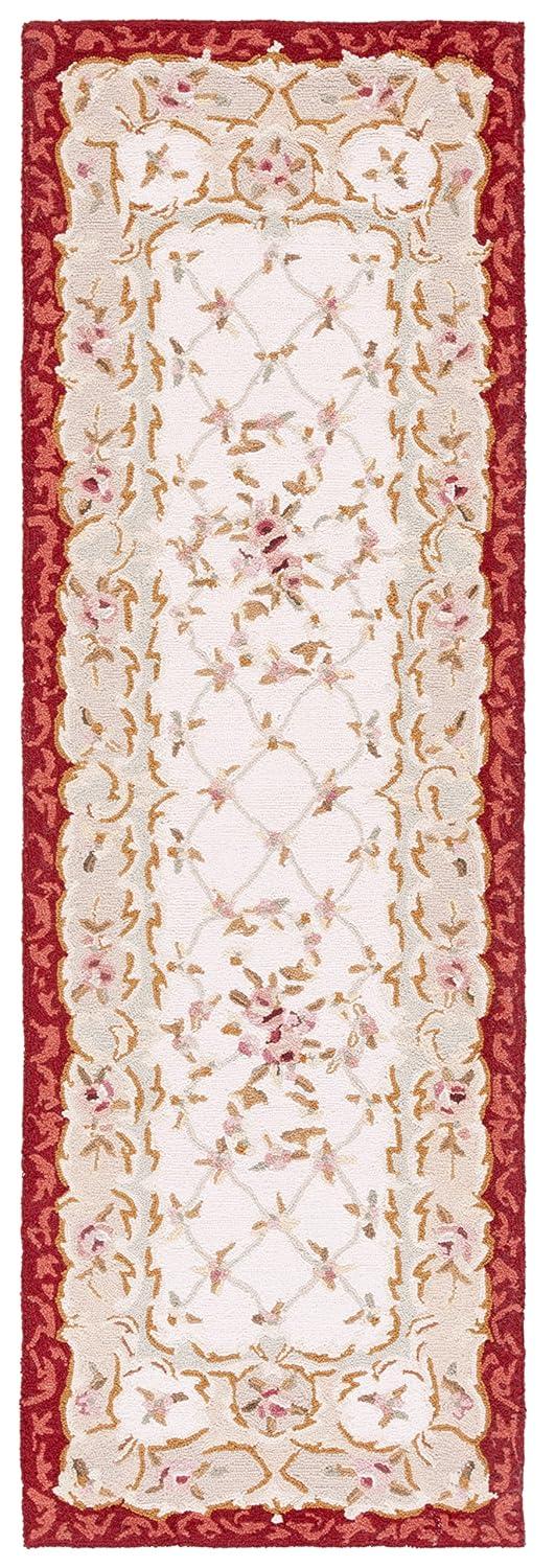 Chelsea HK73 Handmade Area Rug - 6'x9' - Ivory/Burgundy - Safavieh