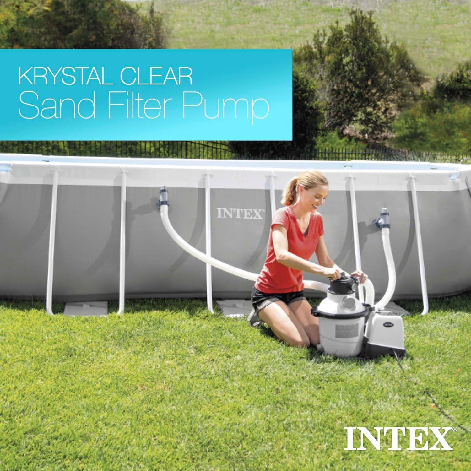 Intex Intex Krystal Clear 1500 GPH Sand Filter Pump for Above Ground Swimming Pools