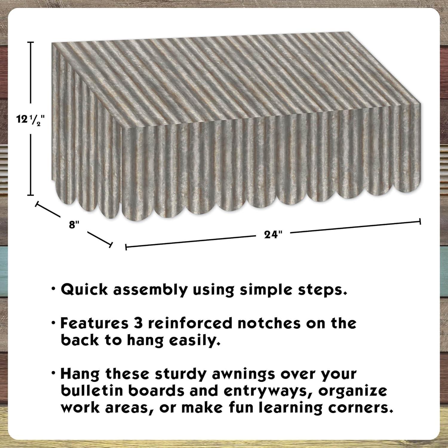 Home Sweet Classroom Corrugated Metal Design Awning