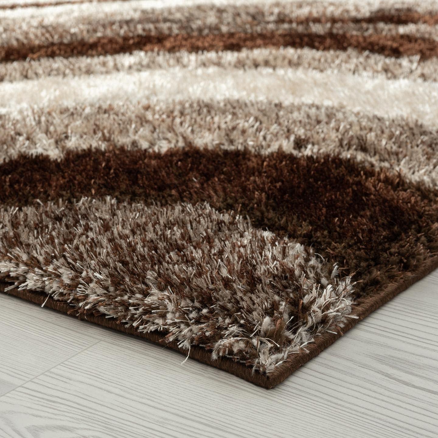 Luxe Weavers Modern Shag Geometric Area Rug, Gray 5x7