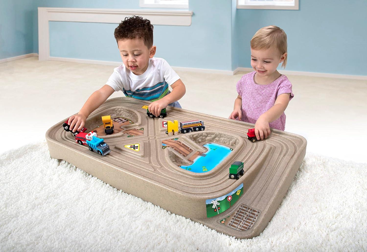 Simplay3 Carry and Go Track Table for Play Cars, Trucks, and Trains