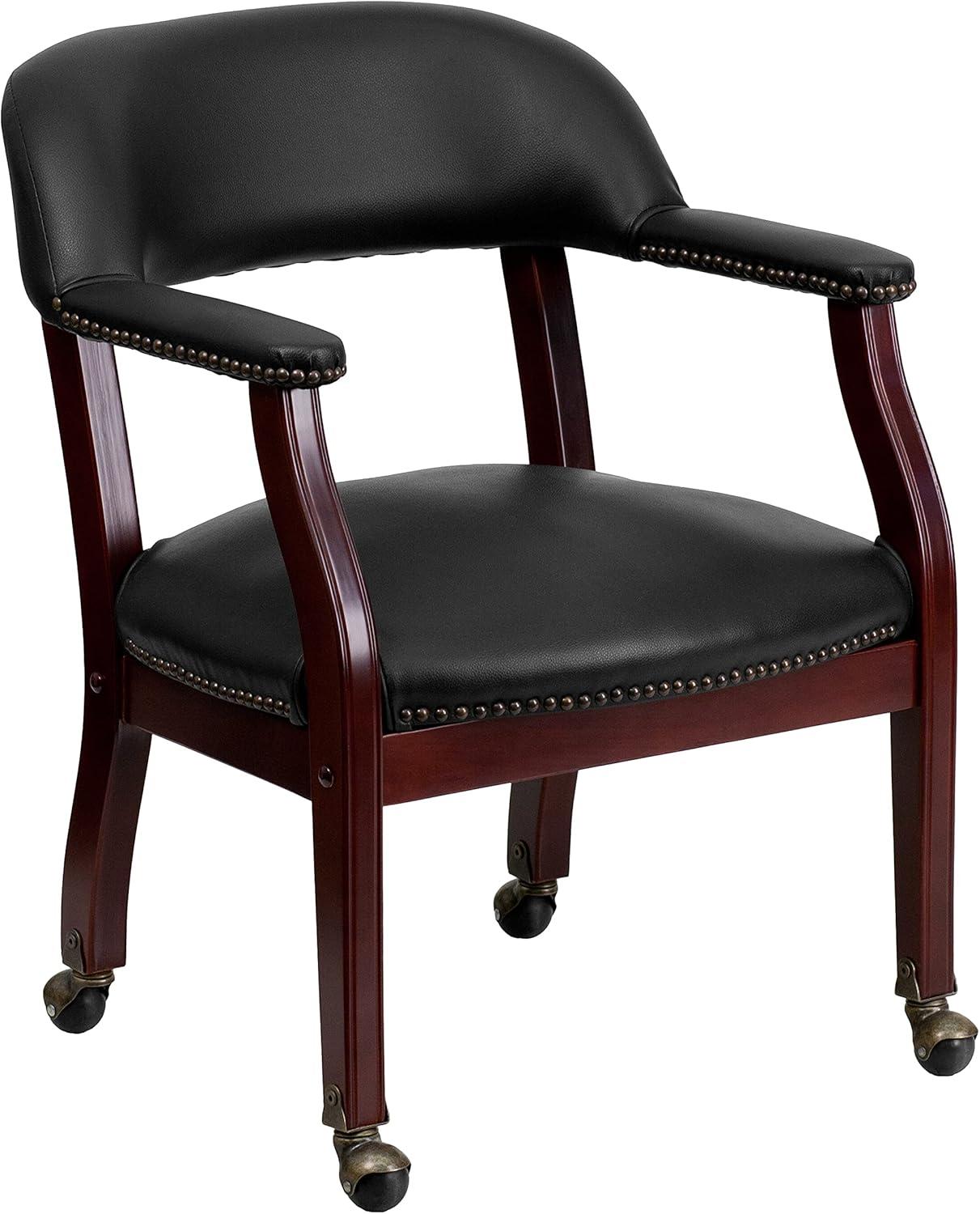 Emma and Oliver Conference Chair with Accent Nail Trim  and Casters