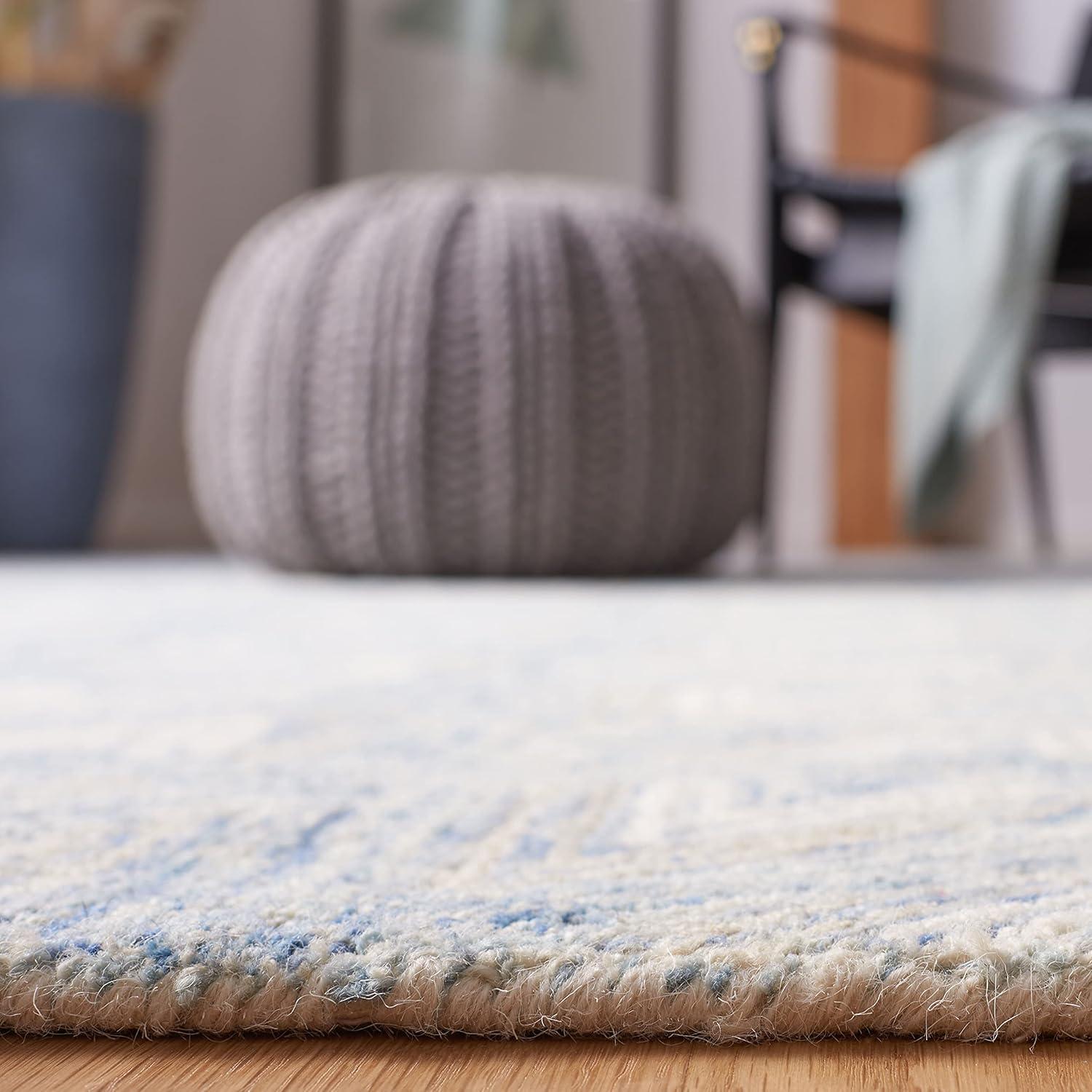 Abstract ABT653 Hand Tufted Runner Rug - Blue/Beige - 2'3"x8' - Safavieh.