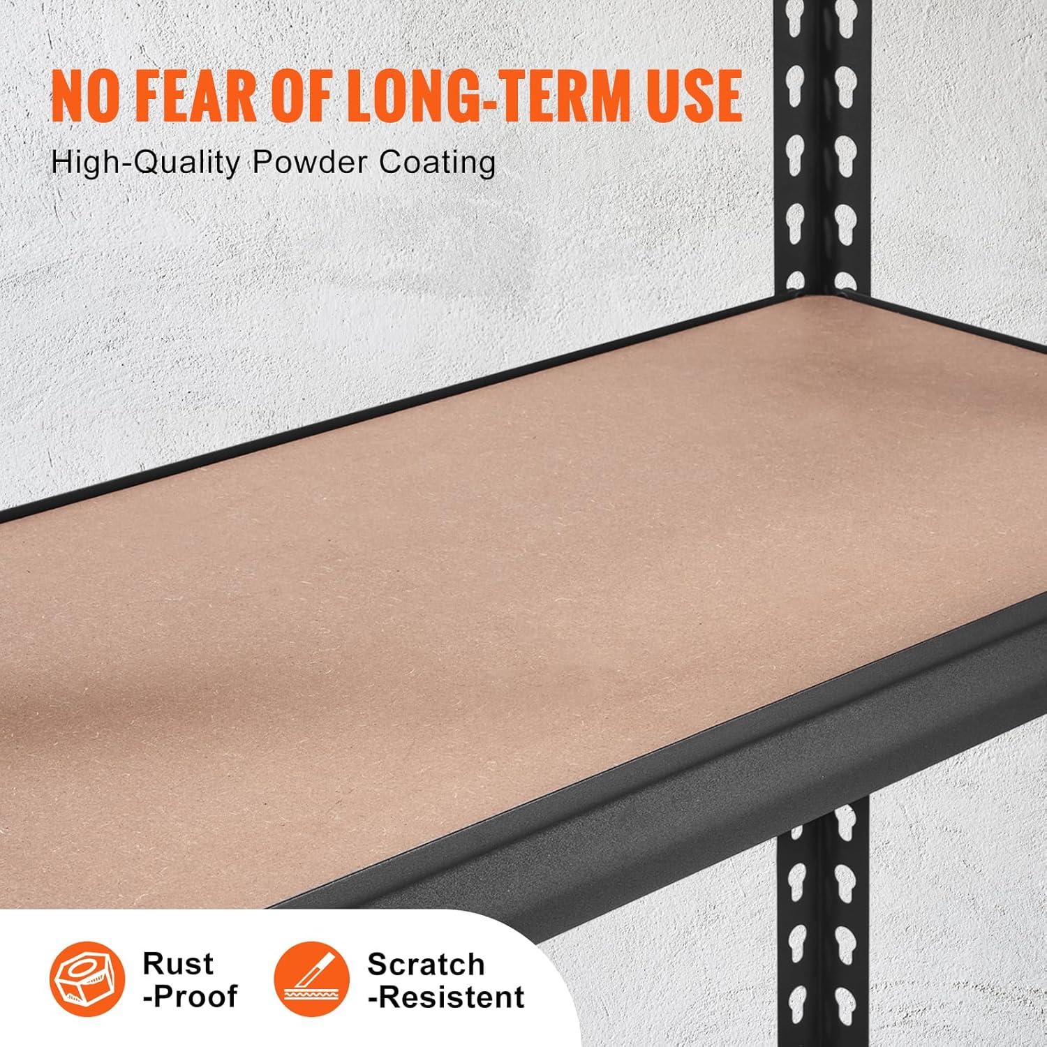 VEVOR Estantería de Almacenamiento Estantes de Garaje Resistentes de 5 Niveles Ajustables con Capacidad de 2000 Libras, 30" de Largo x 12" de Ancho x 60" de Alto