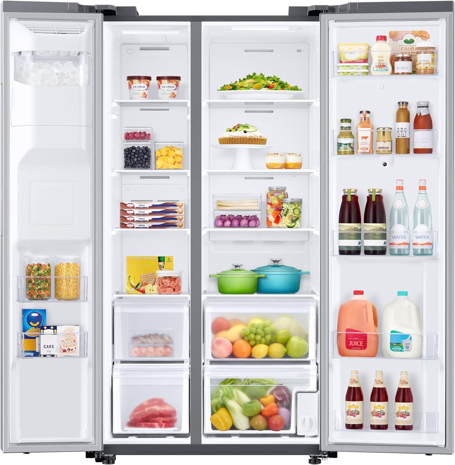 22 cu. ft. Counter Depth Side-by-Side Refrigerator with Touch Screen Family Hub