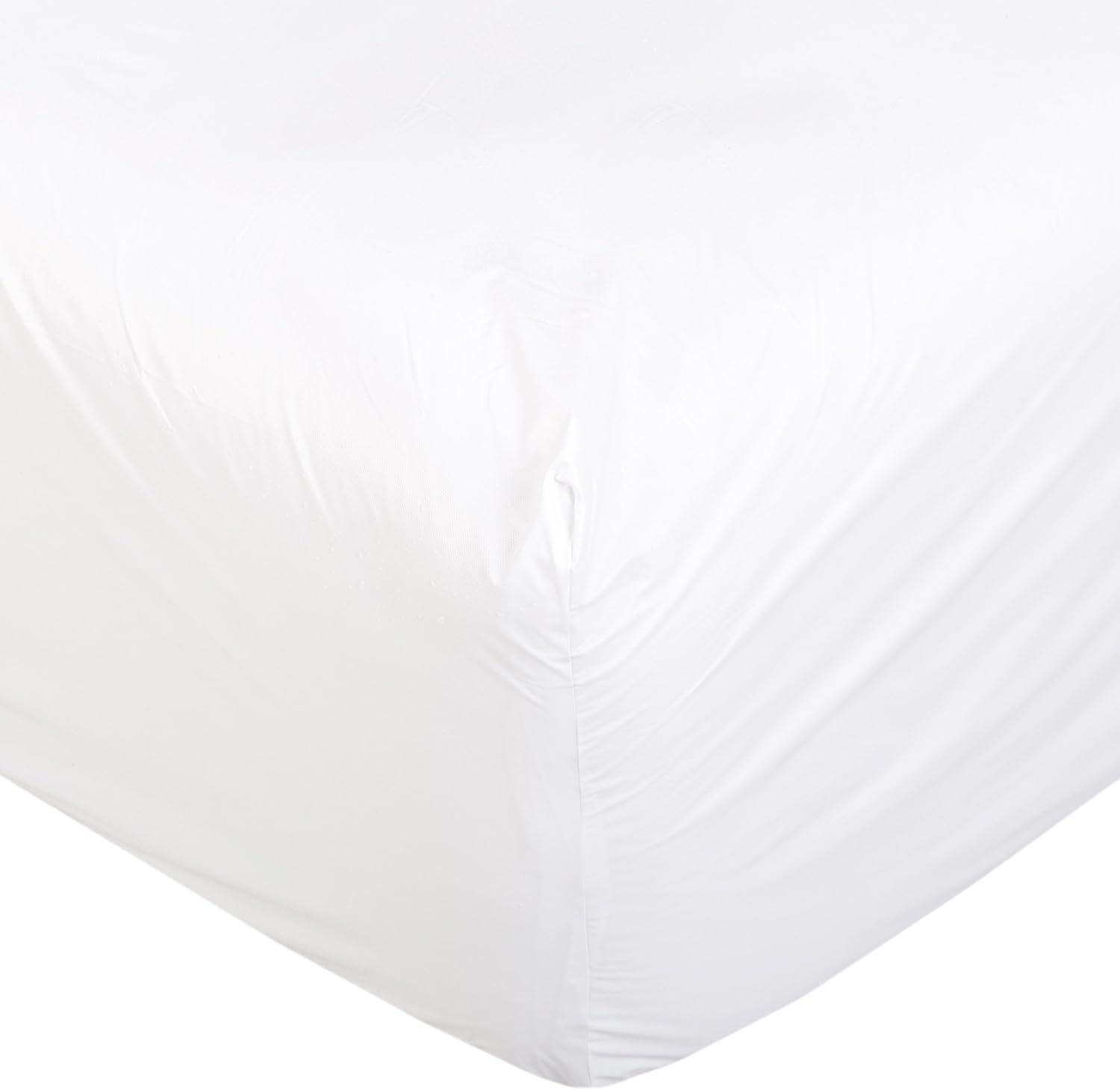 Fresh Ideas Waterproof Vinyl Fitted Mattress Protector, Queen