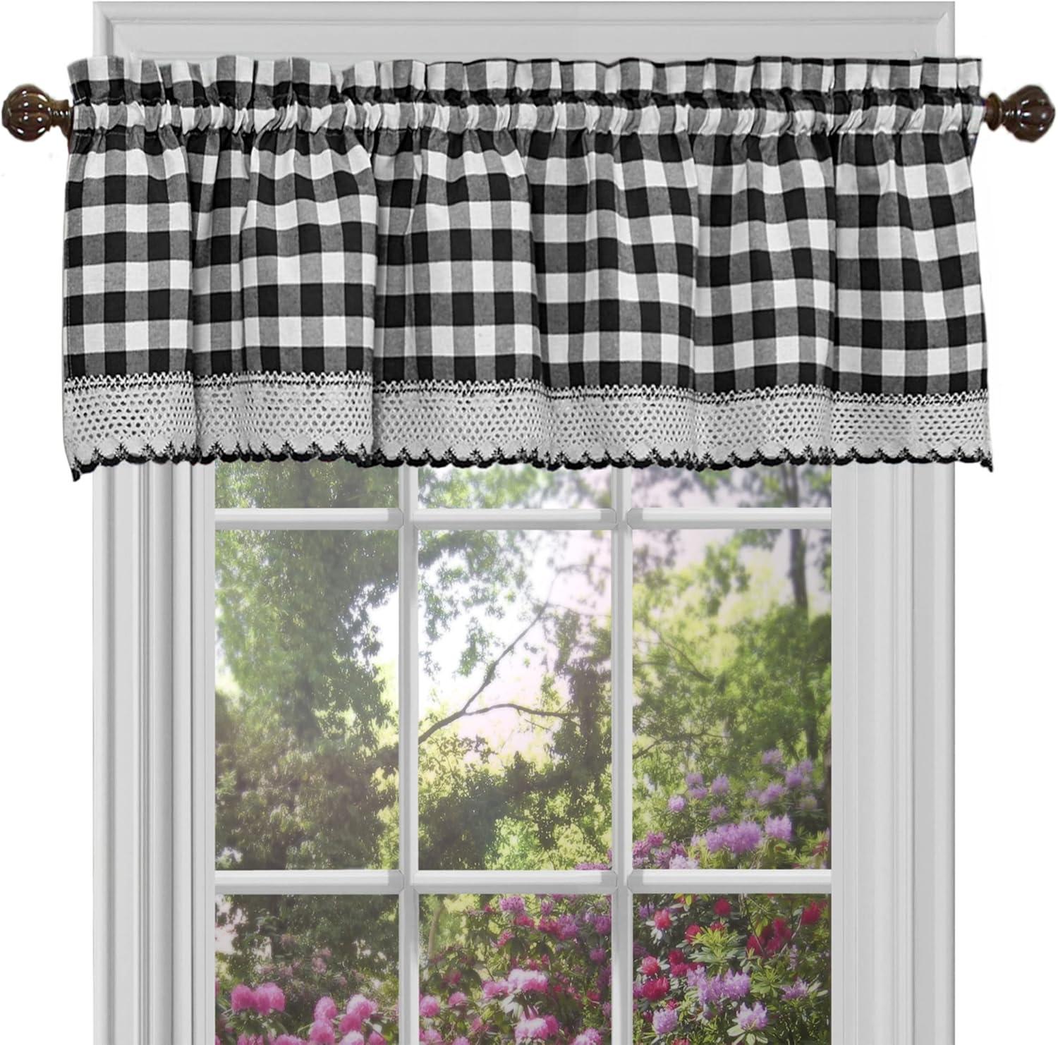 Classic Buffalo Check Kitchen Curtain Valance