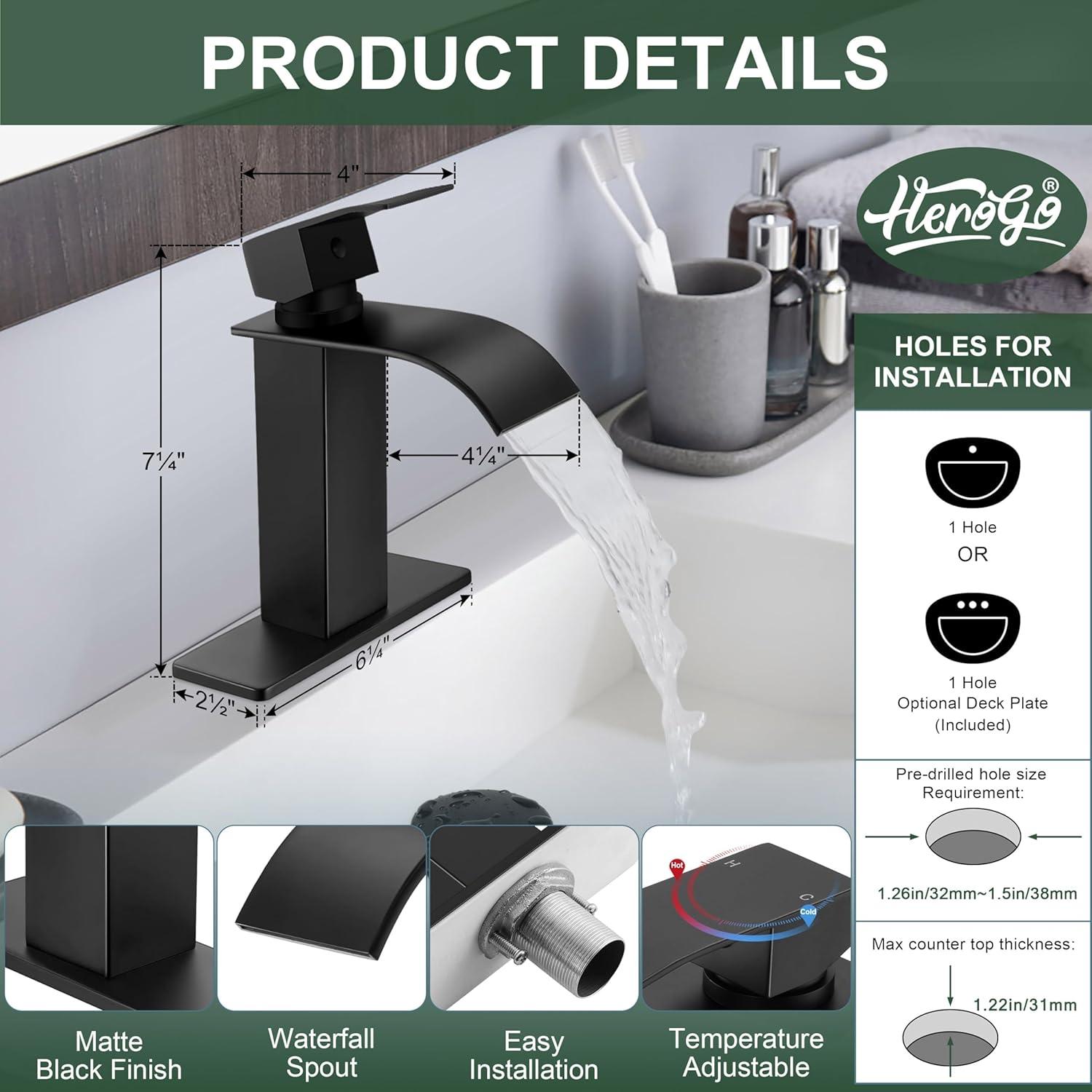 Single-Hole Single-handle Bathroom Faucet