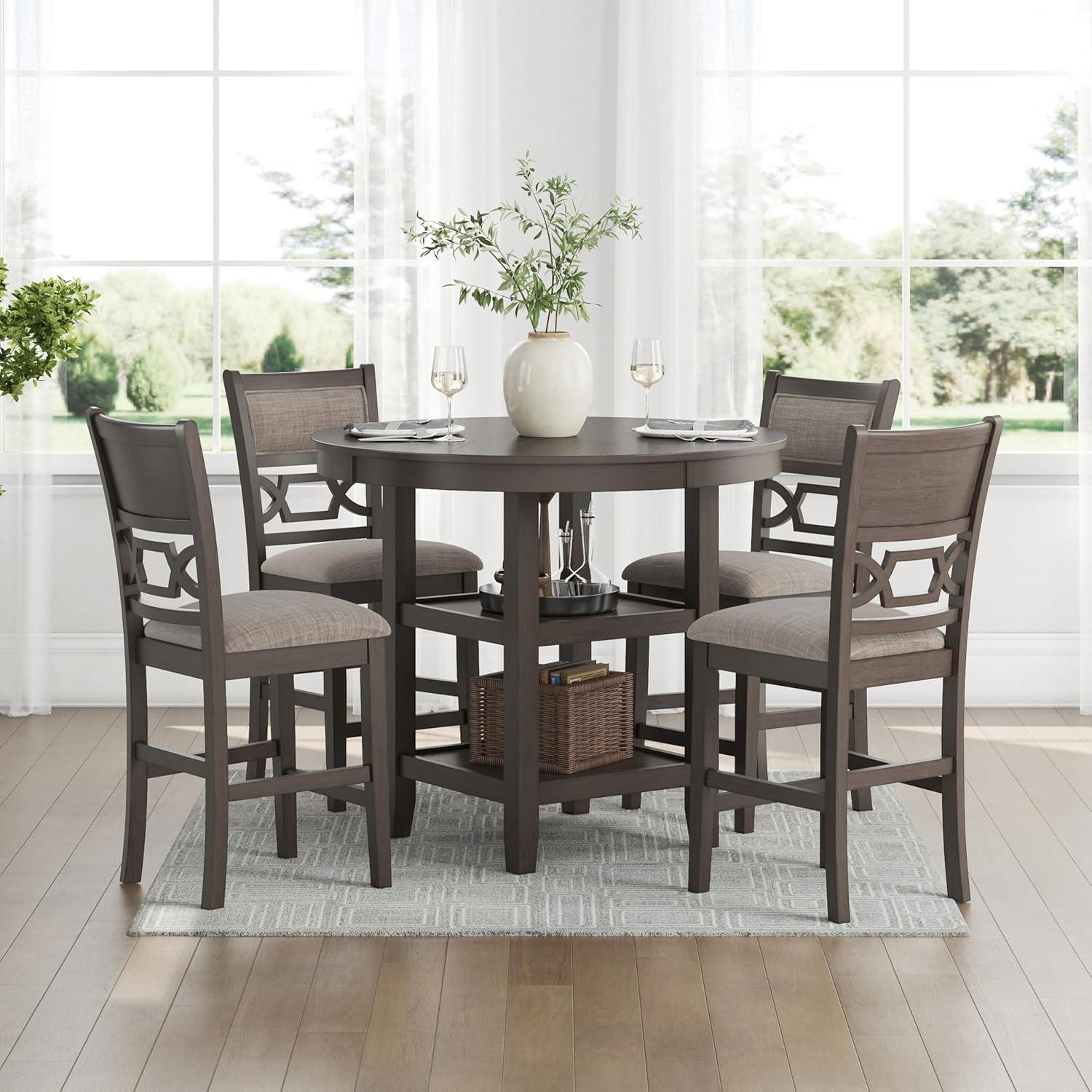 Ashley Furniture Wrenning Gray Counter Height Dining Table Set - Set of 5