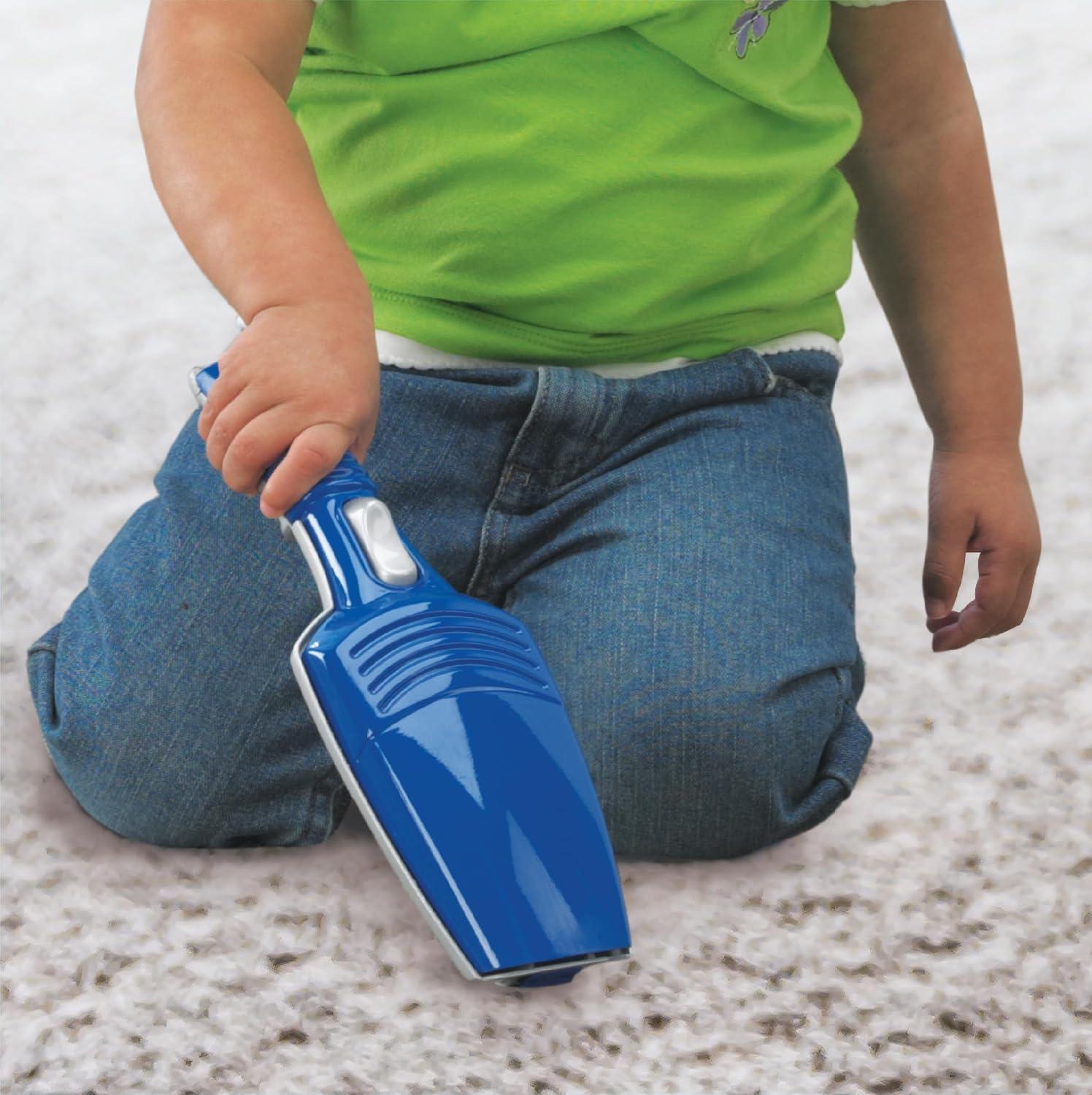 Green and Blue Kids' Pretend Vacuum Set with Hand Vac