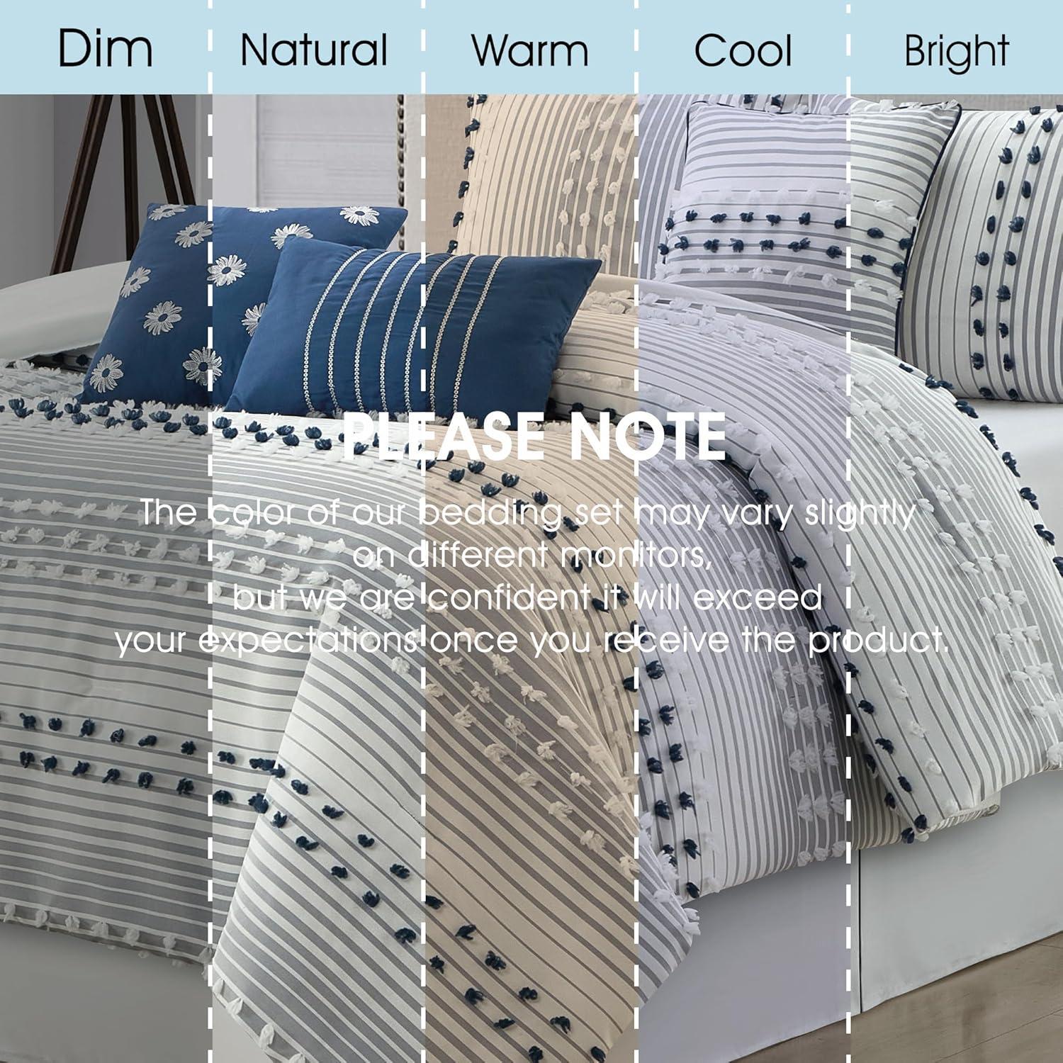 Nanshing America, Inc Clarion Pink 7 Piece Chic Striped Comforter Set