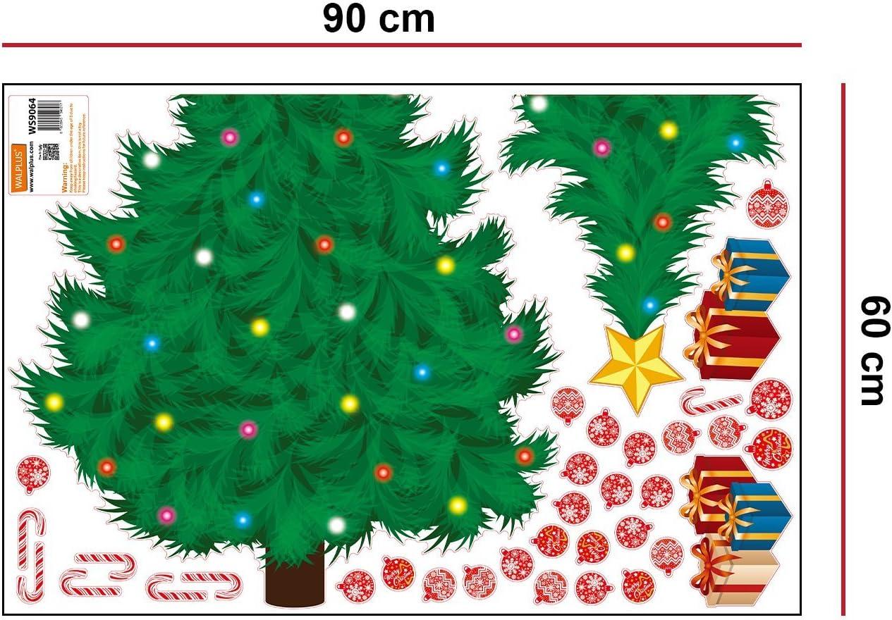 Christmas Decorations Clearance for Home Indoor Wall Stickers Merry Christmas Decor Wall Murals Decals Living Room Children Nursery Restaurant Cafe Hotel Home Decor (Traditional Christmas Tree)