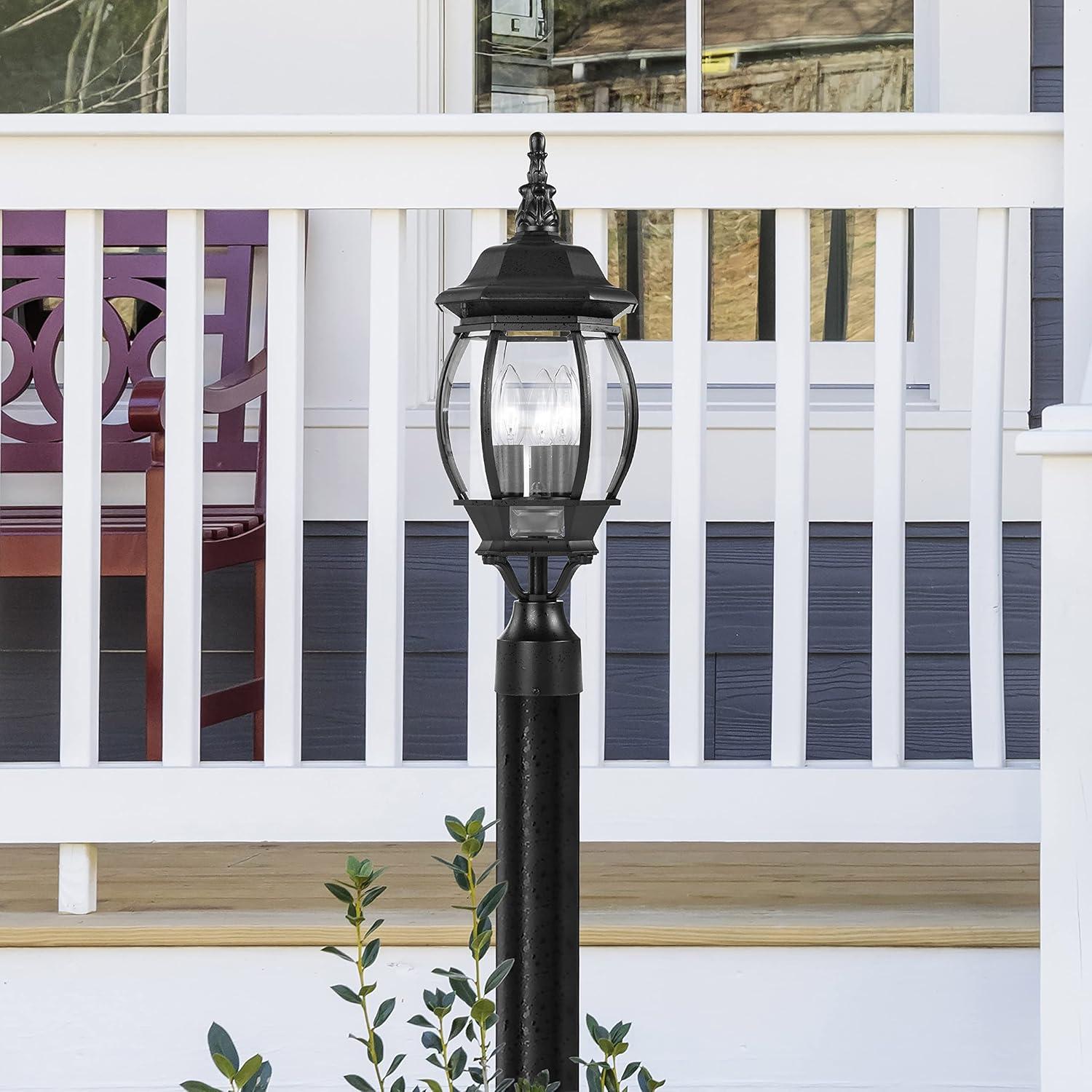 Nuvo 60-899 - Central Park - 3 Light - 21" - Post Lantern - w/ Clear Beveled Glass