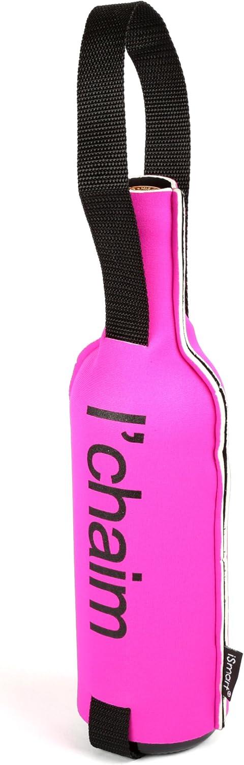 Creative Home Neoprene 1-Bottle Wine Carrier Bag, Pink
