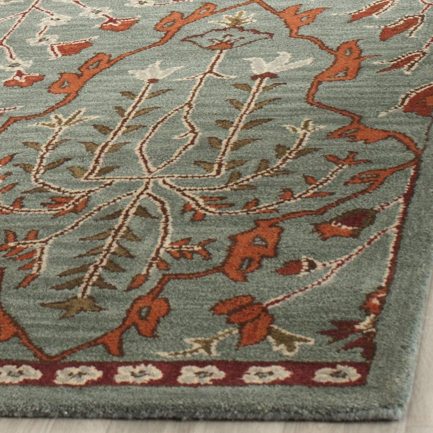 Wyndham WYD206 Power Loomed Area Rug - Blue/Rust - 8'9"x12' - Safavieh.
