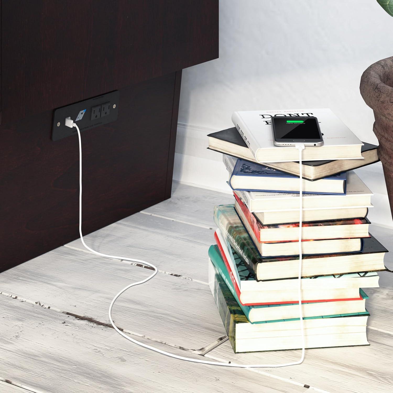 Queen Monroe Murphy Bed Chest with Memory Foam Mattress - AFI