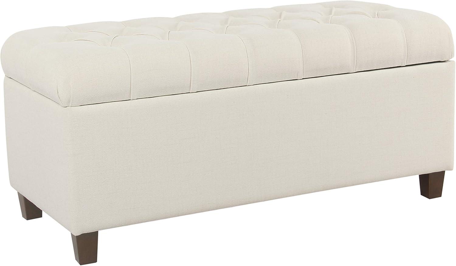 Ainsley Button Tufted Storage Bench - HomePop