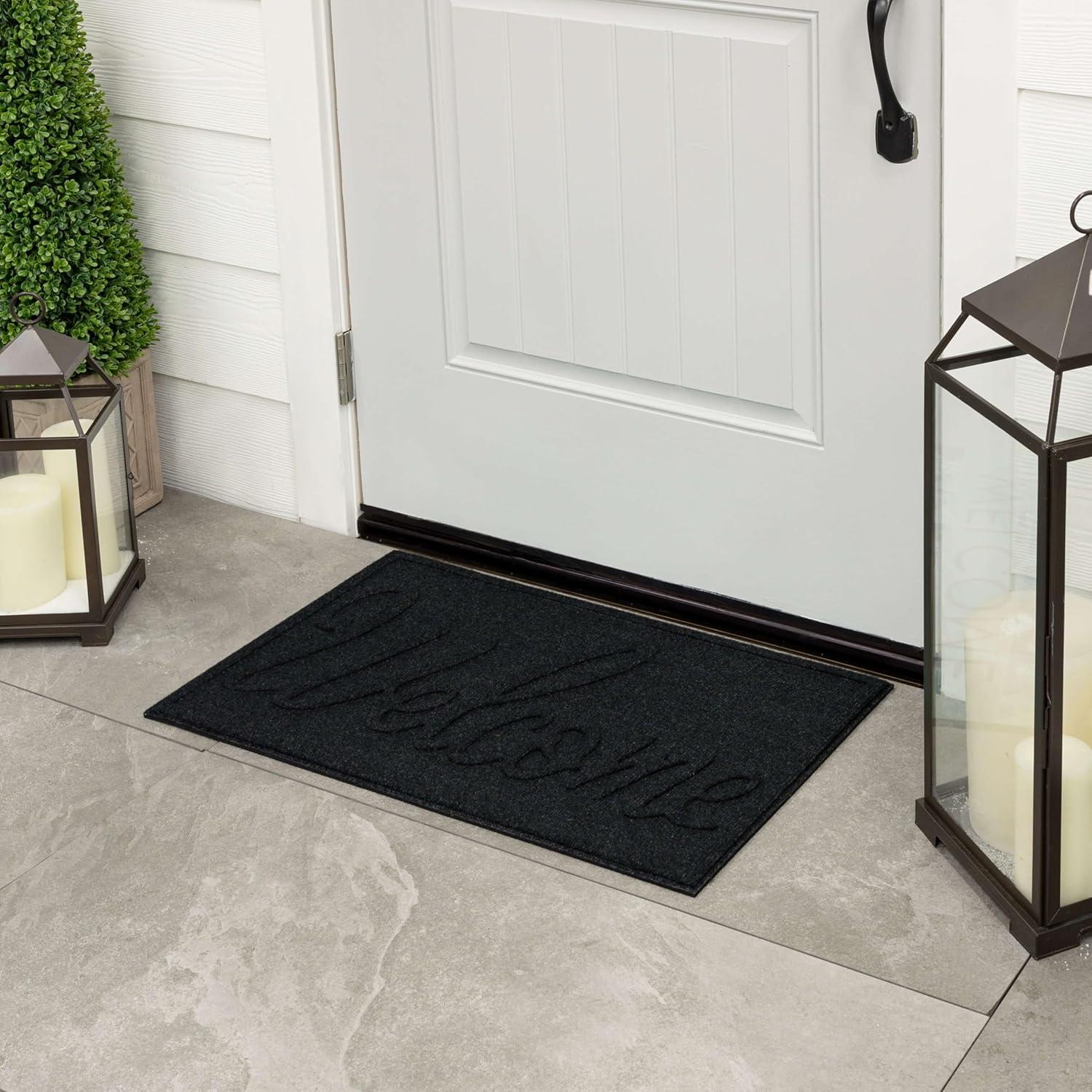 Mohawk 2'x3' 'Home' Ornamental Entry Mat Cozy Jacobean Red/Gray: Indoor Traditional Floral Door Mat, Recycled Rubber