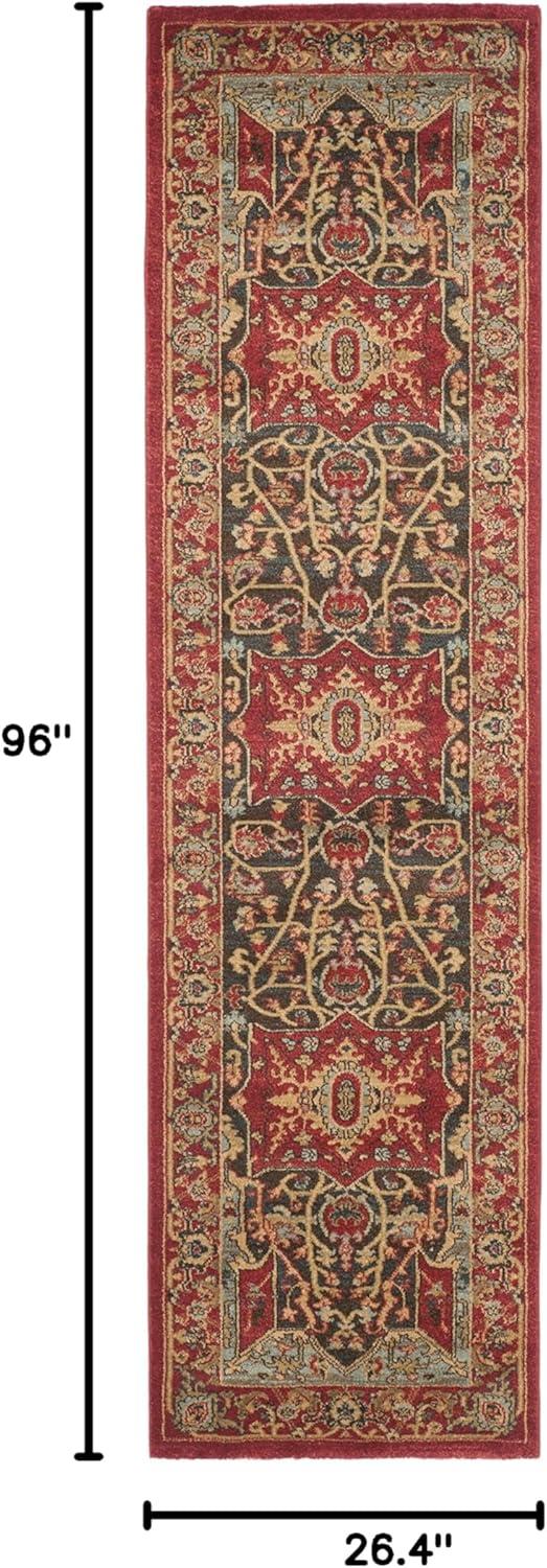 Mahal MAH625 Power Loomed Indoor Runner Rug - Red/Red - 2'2"x8' - Safavieh.