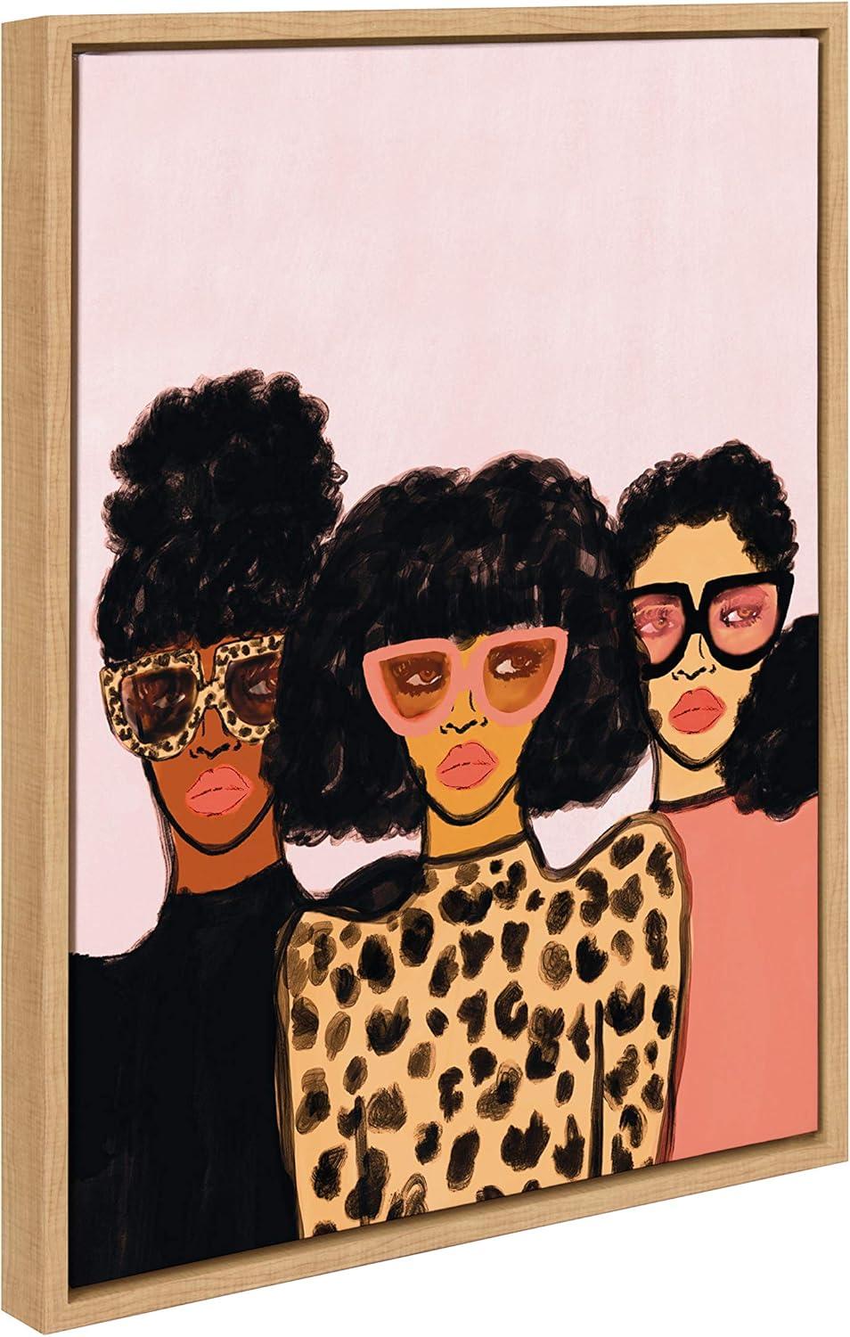 18" x 24" Sylvie Shade Squad By Kendra Dandy Framed Wall Canvas Natural - Kate & Laurel All Things Decor