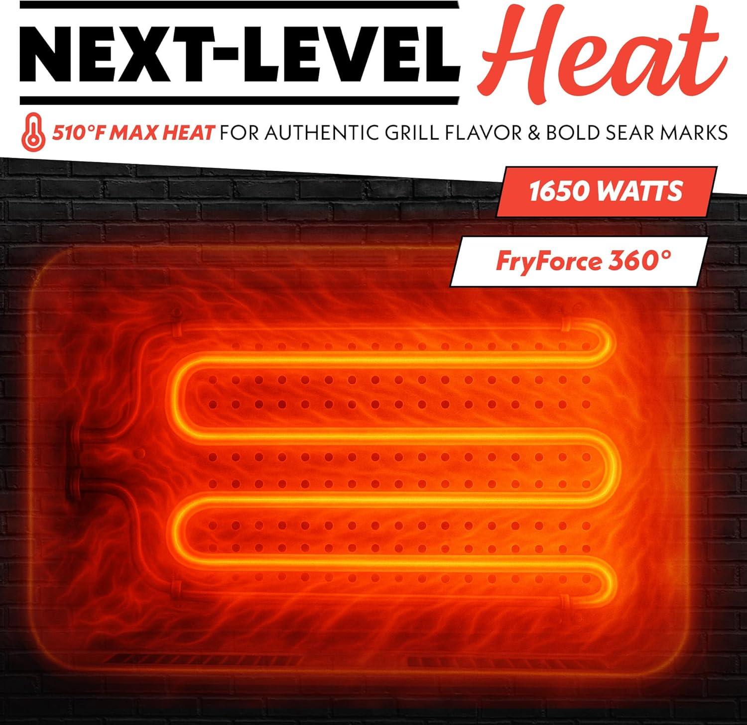 Gourmia Gourmia 6?Qt Smokeless Indoor Grill & Air Fryer FoodStation with Smoke Extracting Technology