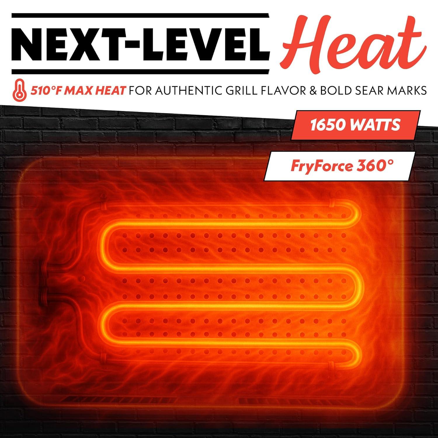 Gourmia Gourmia 6?Qt Smokeless Indoor Grill & Air Fryer FoodStation with Smoke Extracting Technology