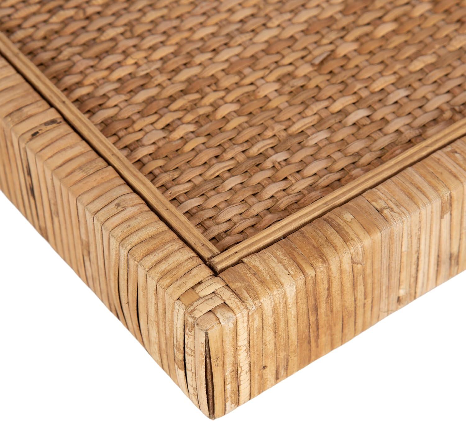 Kate and Laurel Rahmati Two-Piece Rattan Shelf Set