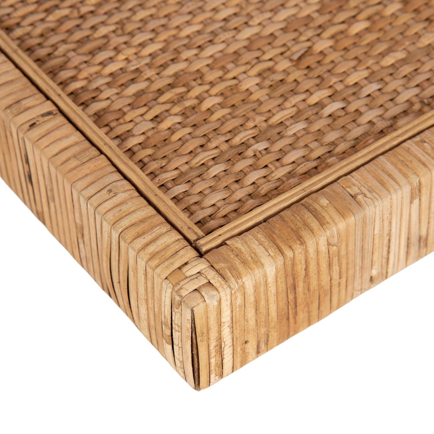 Kate and Laurel Rahmati Two-Piece Rattan Shelf Set