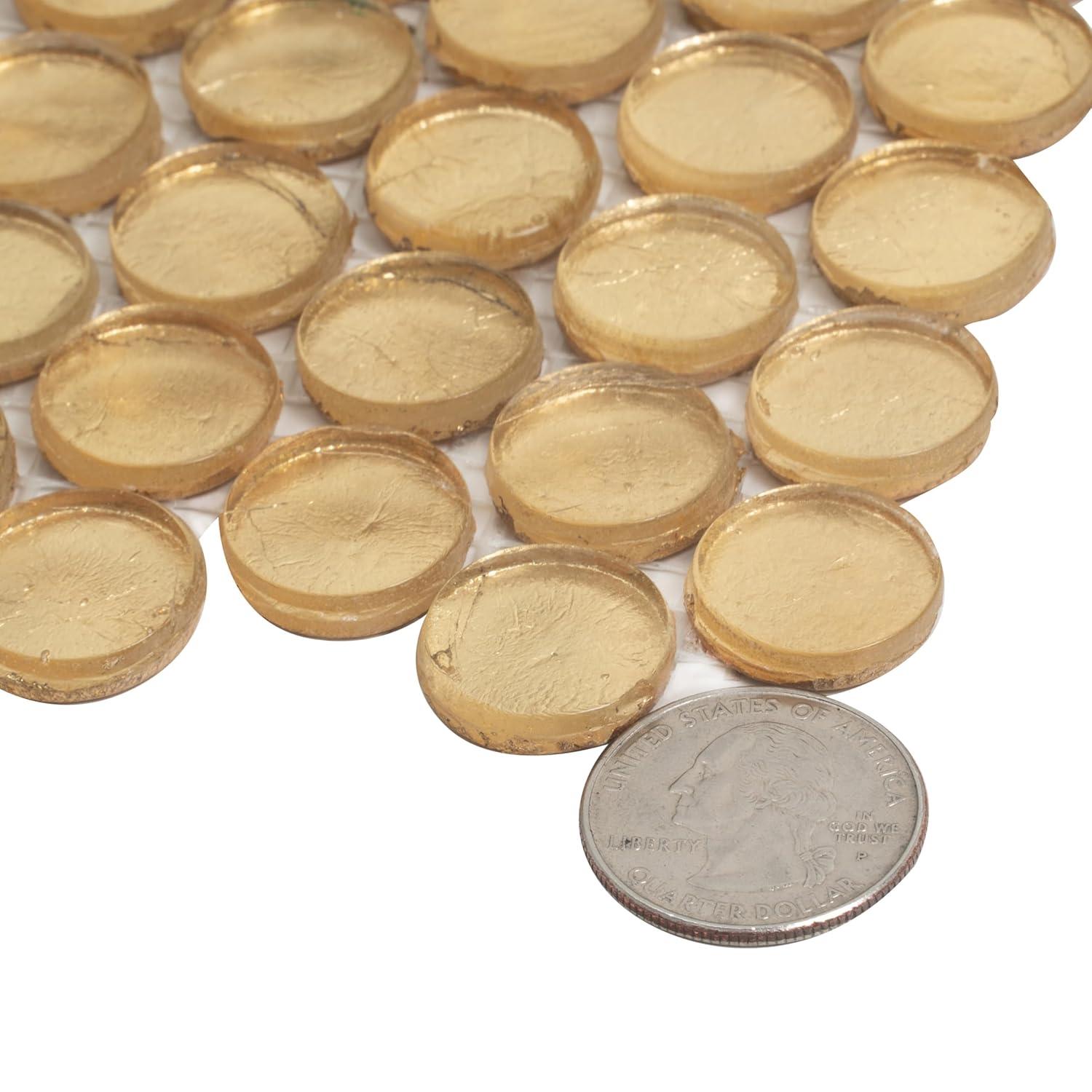 12.2" x 12.2" Glass Penny Round Mosaic Wall & Floor Tile