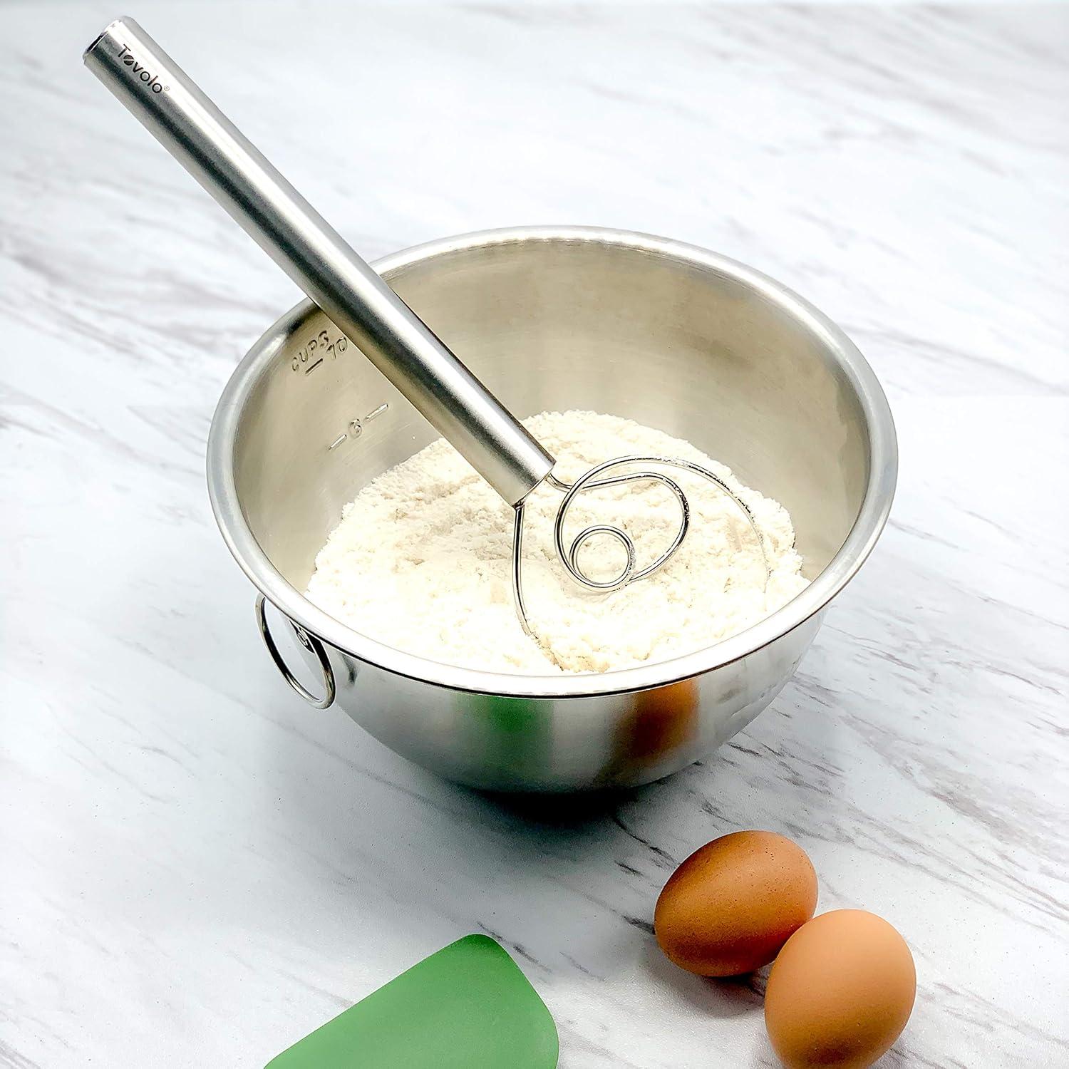 Stainless Steel 12" Dough Whisk for Baking