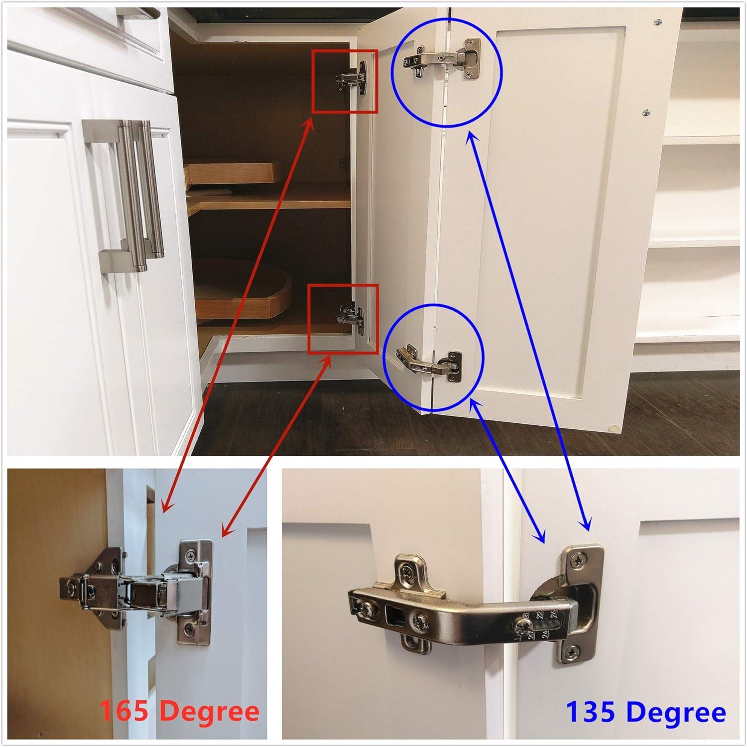 135 Degree Lazy Susan Hinge for Floded Door Kitchen Cabinet Corner Door Hinge Hardware Door Hinge