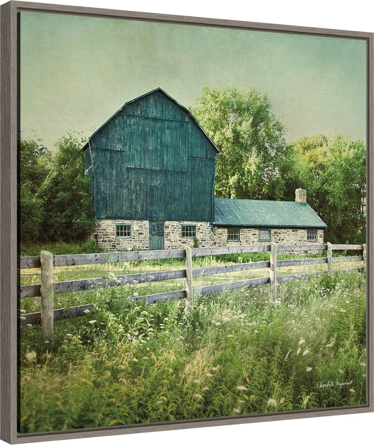 Amanti Art Blissful Country III (Barn) by Elizabeth Urquhart Framed Canvas Wall Art