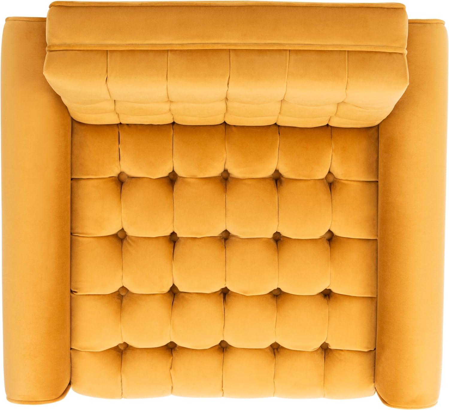 Amaris Tufted Accent Chair - ACH4503 - Marigold/Black - Safavieh