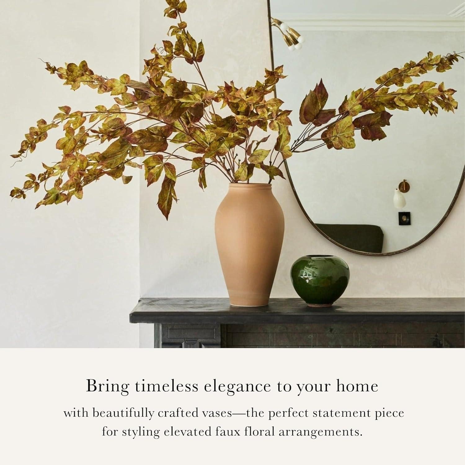 Afloral Terracotta Medium Ceramic Vase - 14"