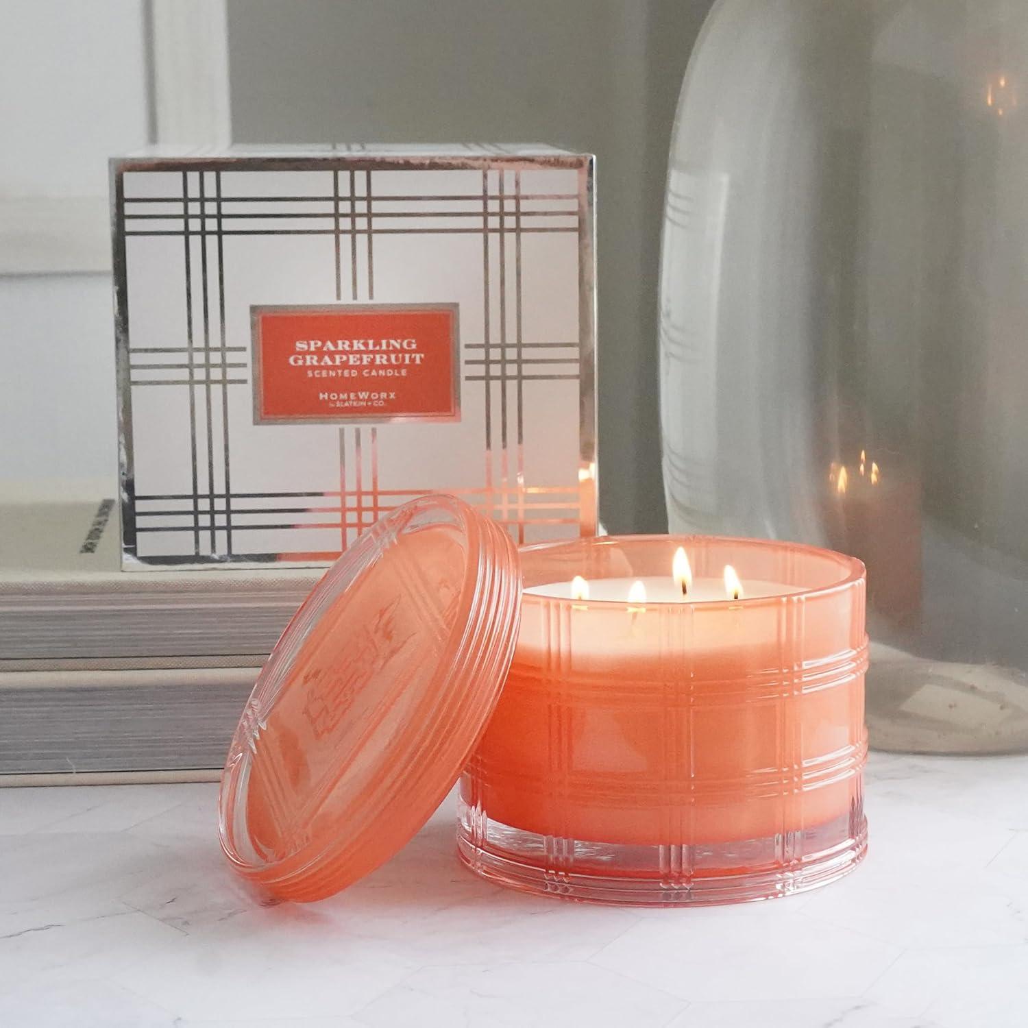 Sparkling Grapefruit 4-Wick Scented Candle in Glass Jar