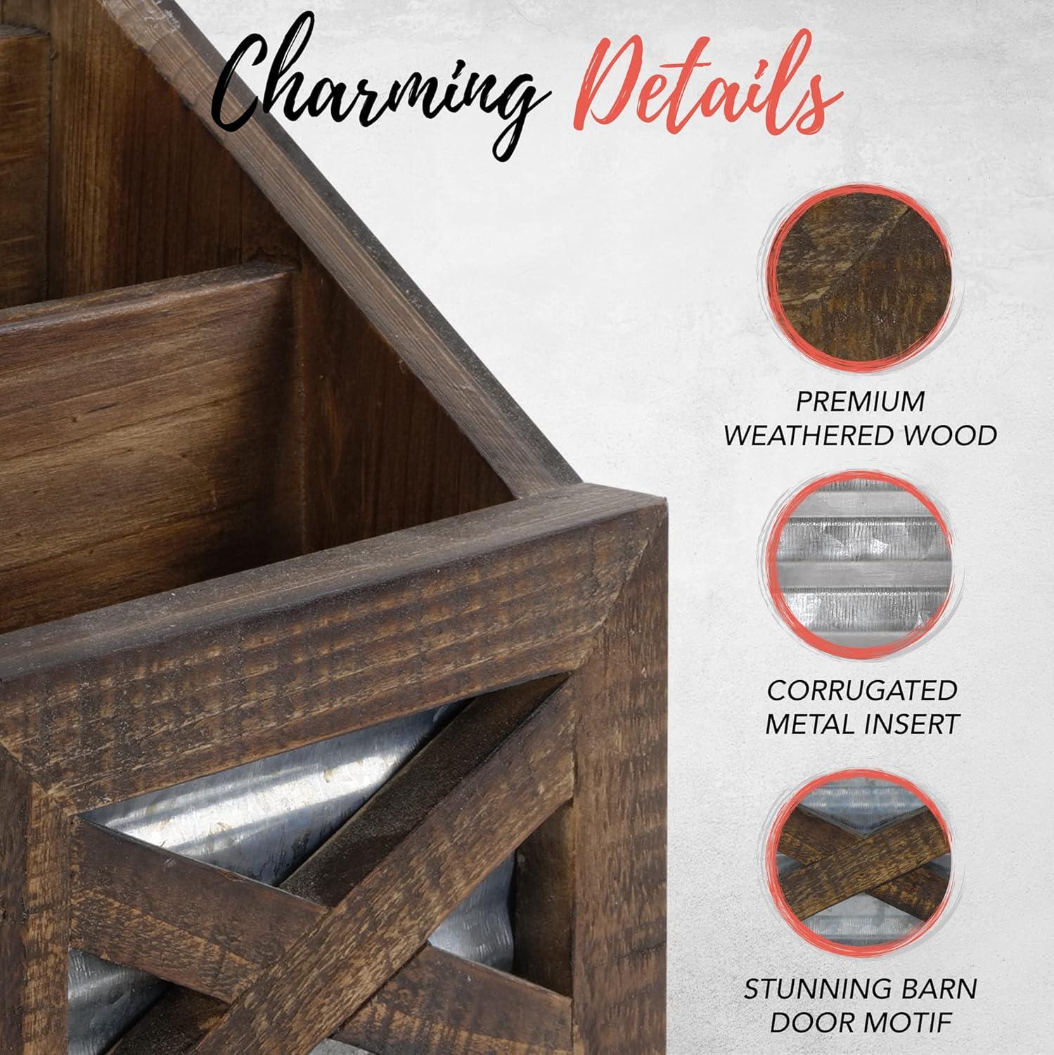 Autumn Alley Rustic Remote Control Holder Organizer