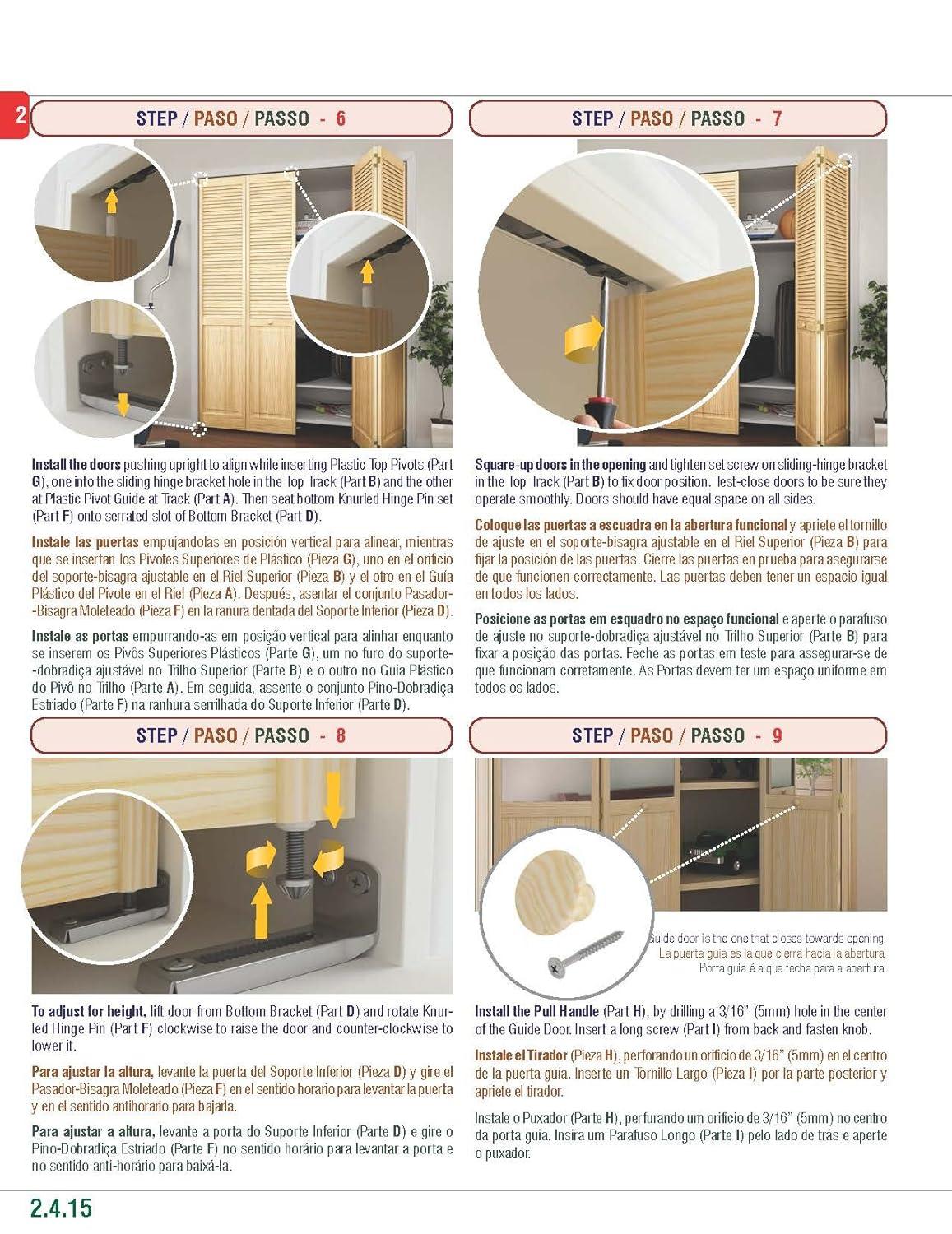 Kimberly Bay Paneled Wood Primed Bi-Fold Door