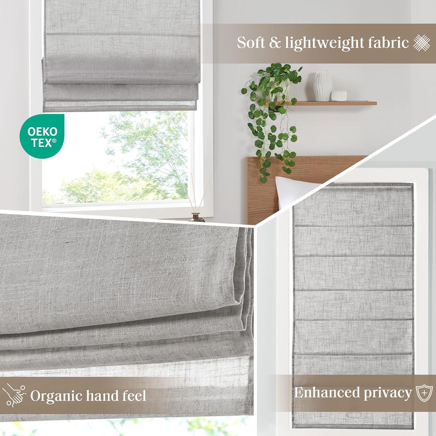 Kyler Linen Blend Light Filtering Single Roman Shade