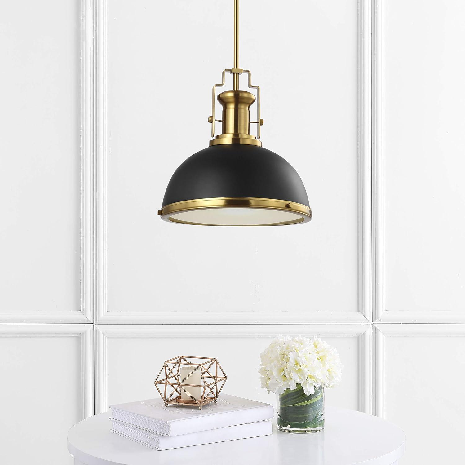 Homer Vintage Black and Brass Gold Iron LED Pendant Light