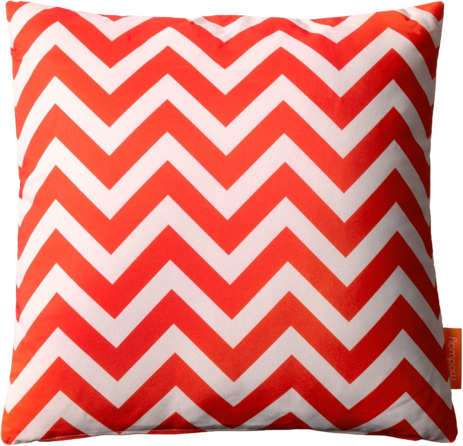 Modway Outdoor Indoor All Weather Patio Throw Pillow in Chevron