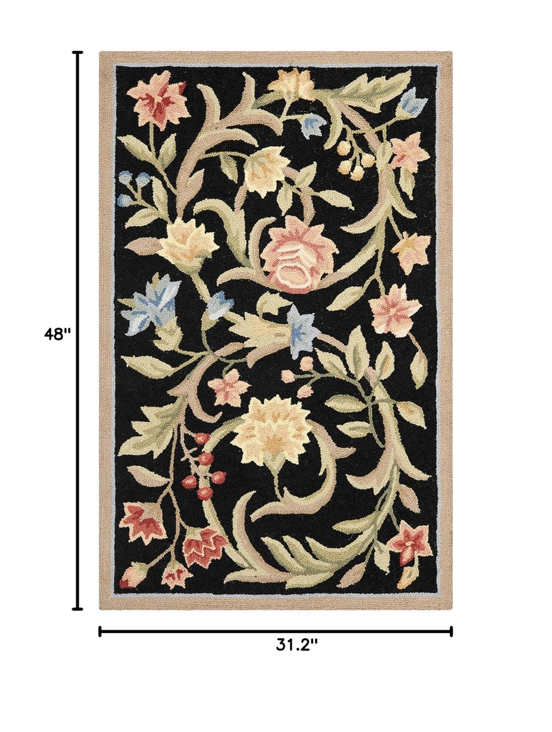 Chelsea HK248B Power Loomed Accent Rug - Black - 2'6"x4' - Safavieh.
