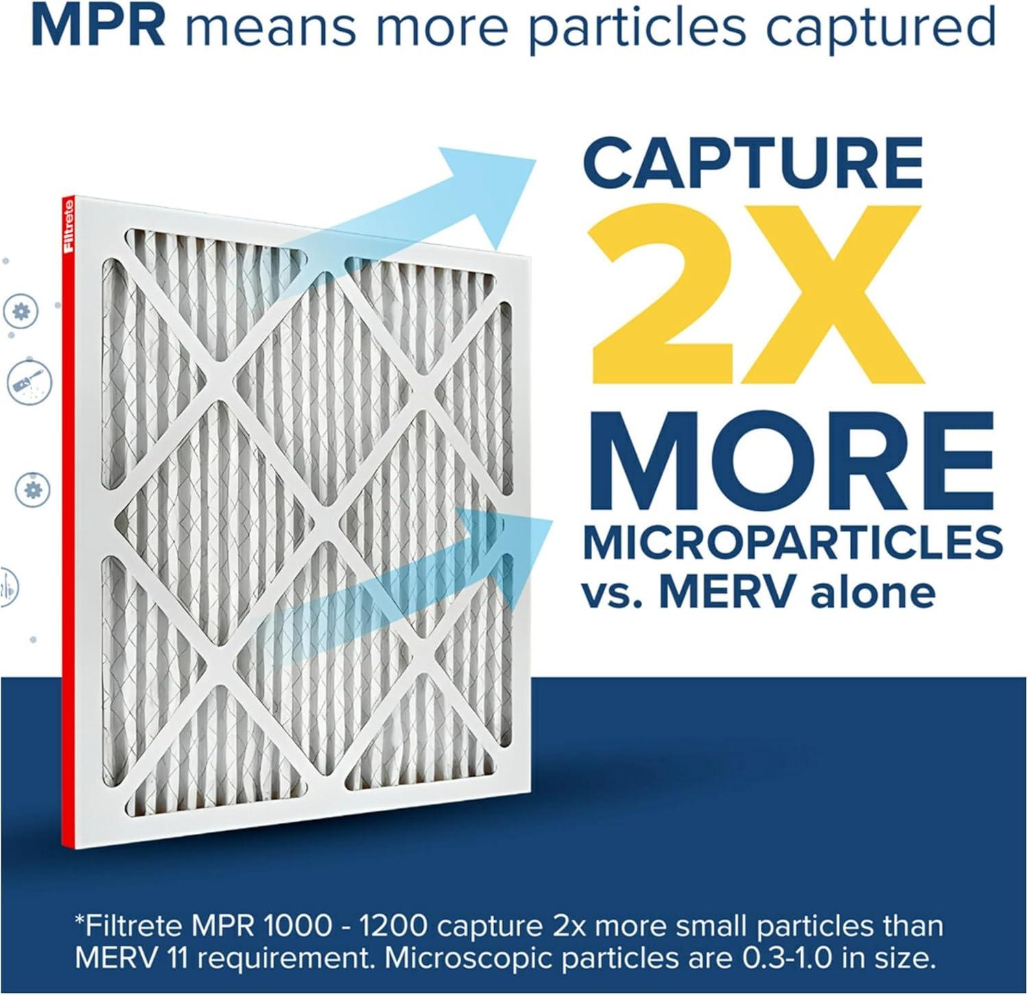 Filtrete 16x20x1 Air Filter, MPR 1000 MERV 11, Allergen Defense, 4 Filters