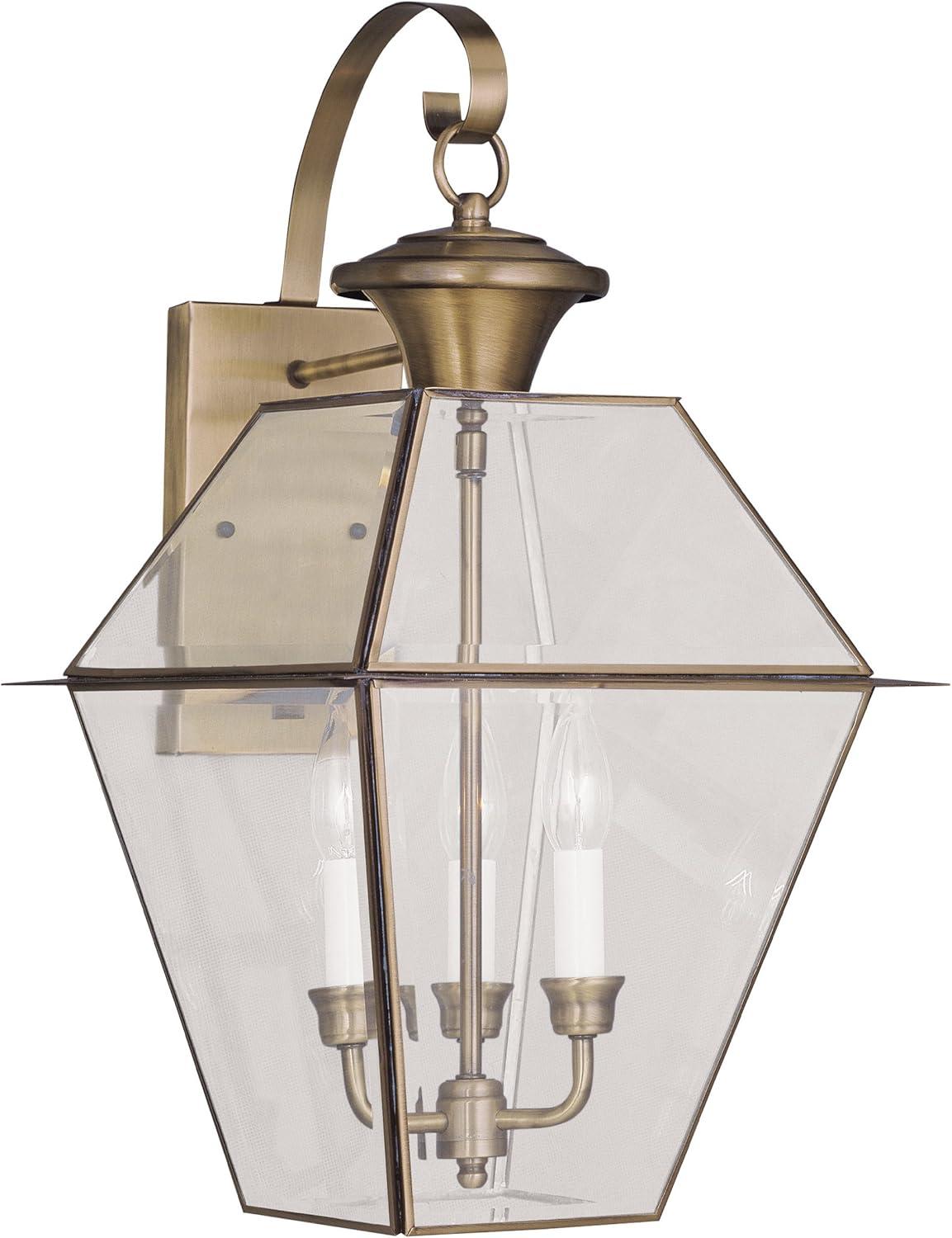 Livex Lighting Westover 3 - Light Wall Light in  Antique Brass