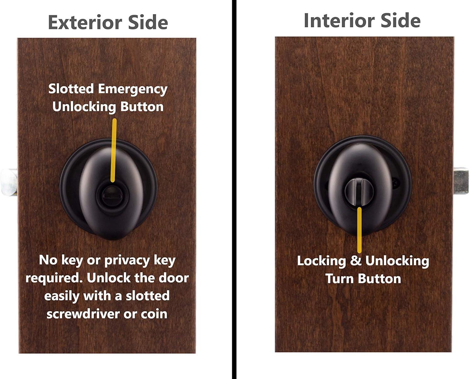 Copper Creek EK2030BC Egg Privacy Door Knob