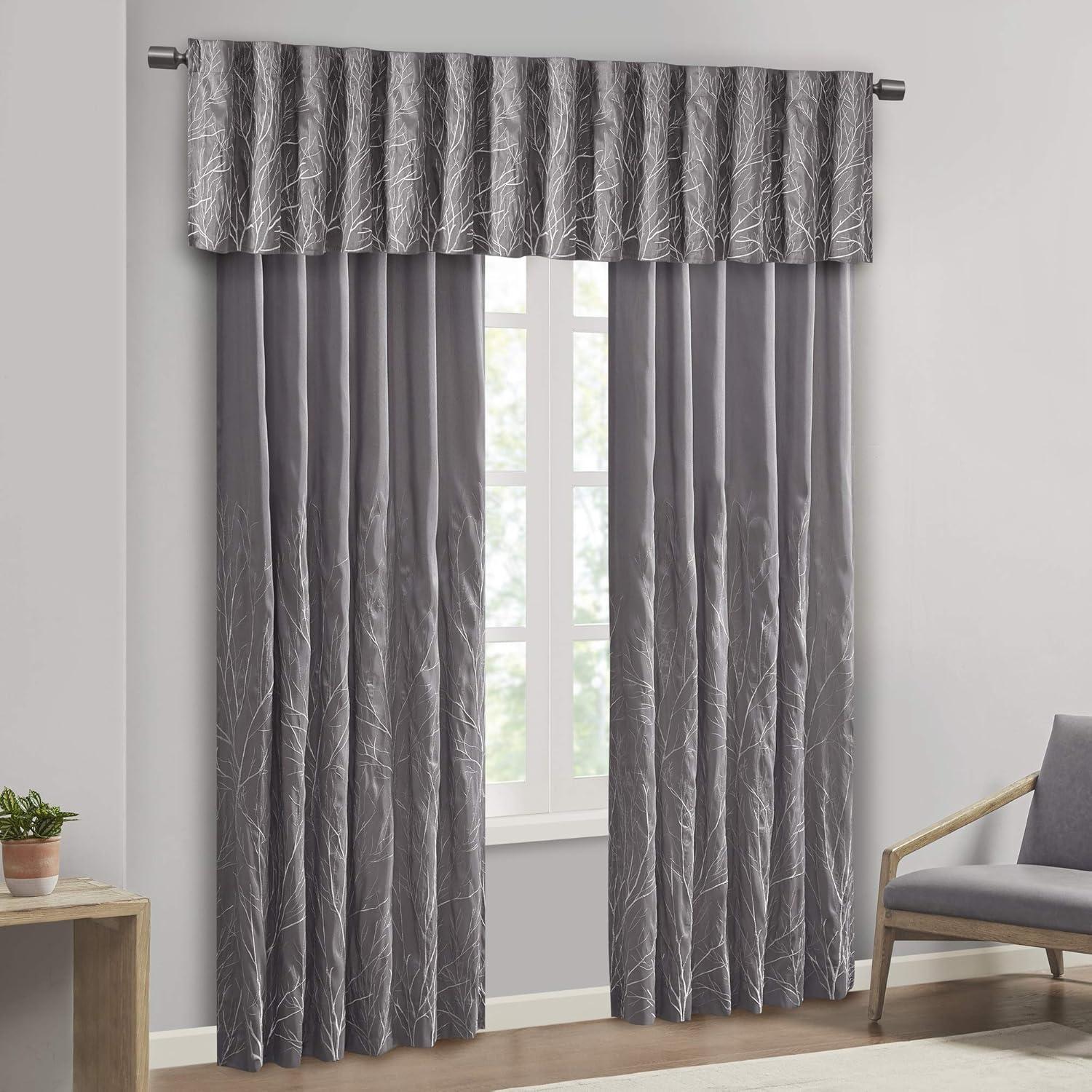 Andora Faux Silk Embroidered Window Valance