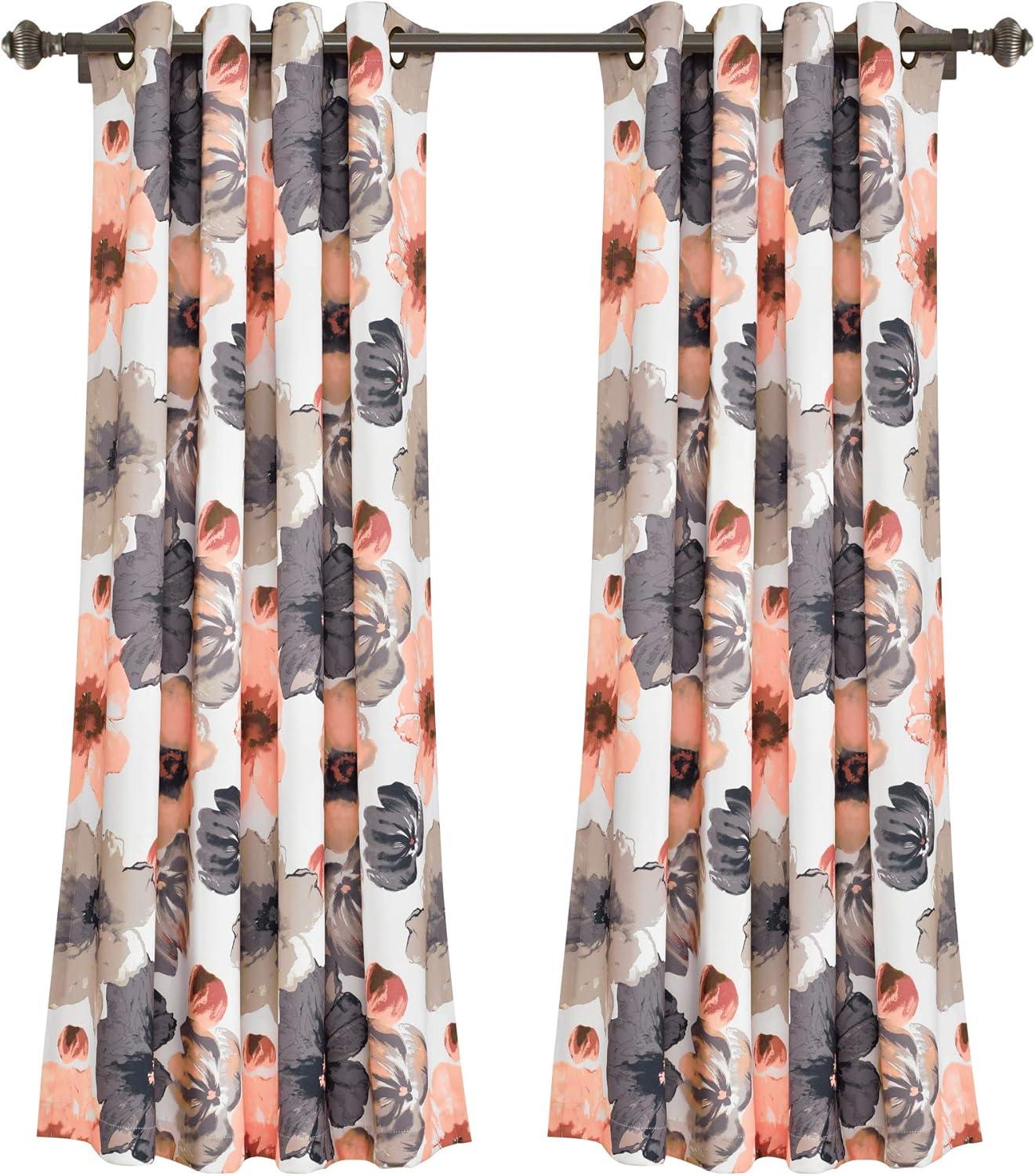 Lush Decor Sikora Polyester Room Darkening Curtain Pair (Set of 2)